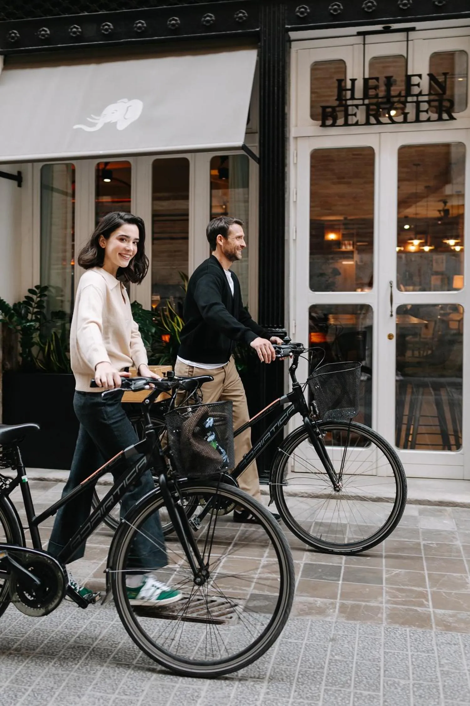Cycling in Room Mate Helen Berger Boutique