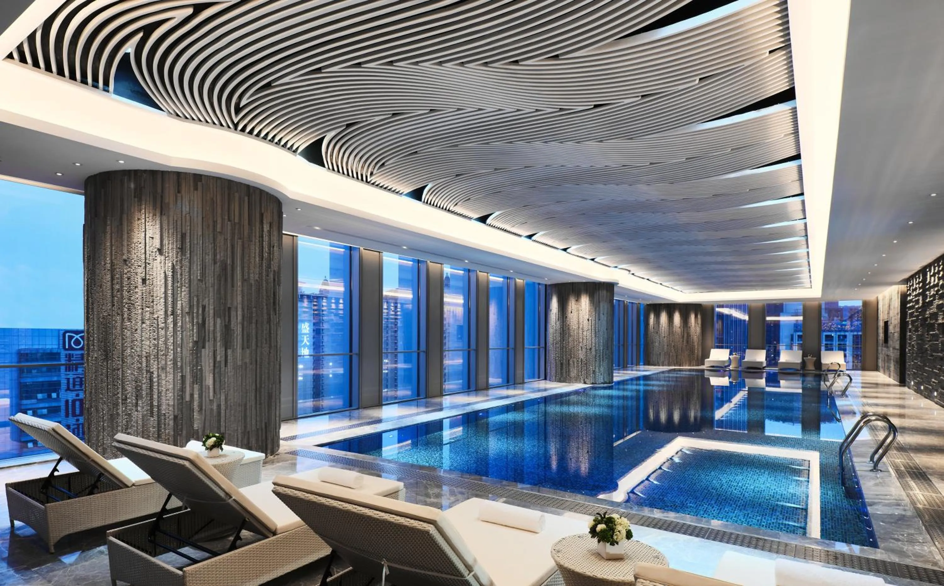 Swimming pool in Crowne Plaza Nanning City Center by IHG