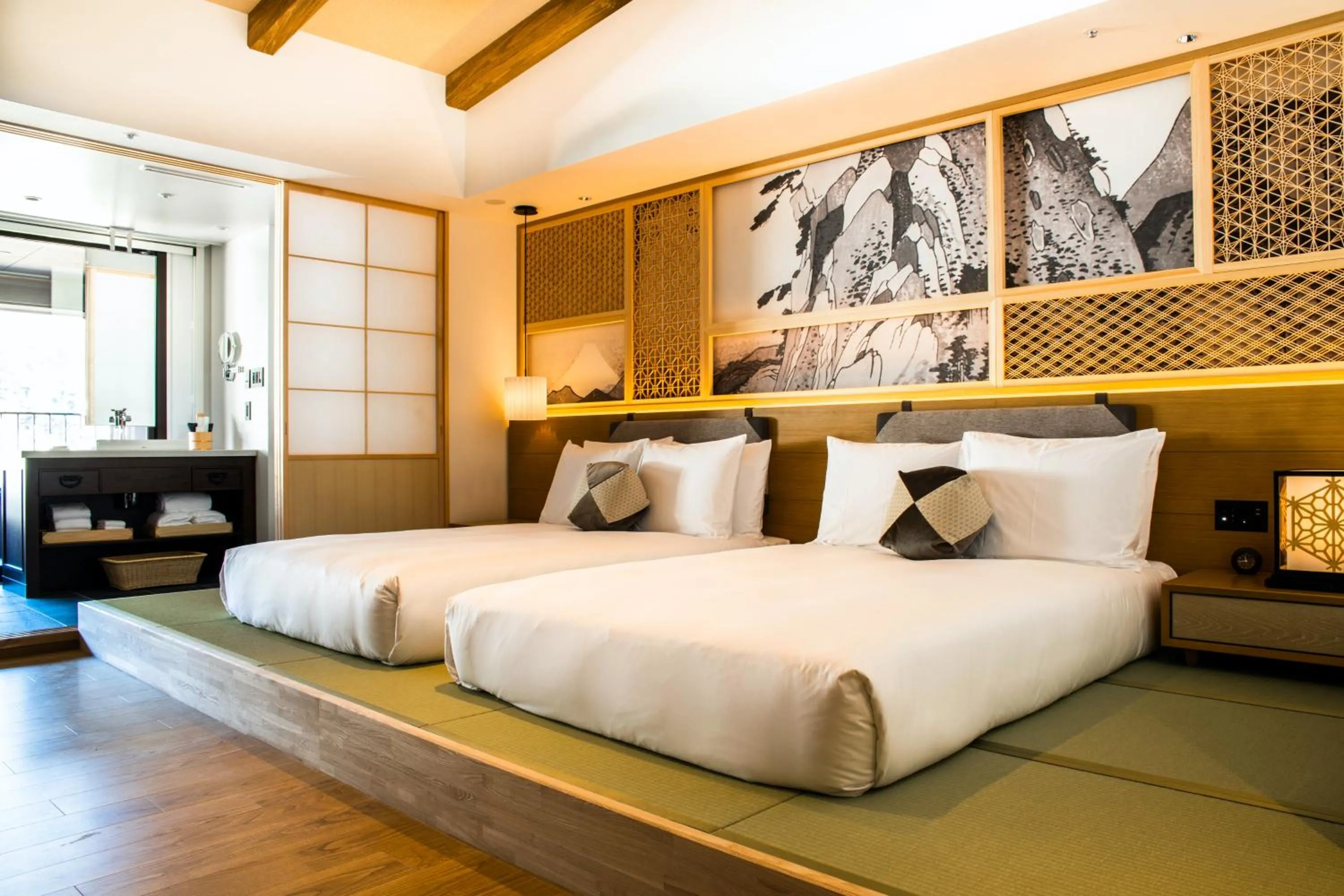 Photo of the whole room, Bed in Hotel Indigo Hakone Gora by IHG