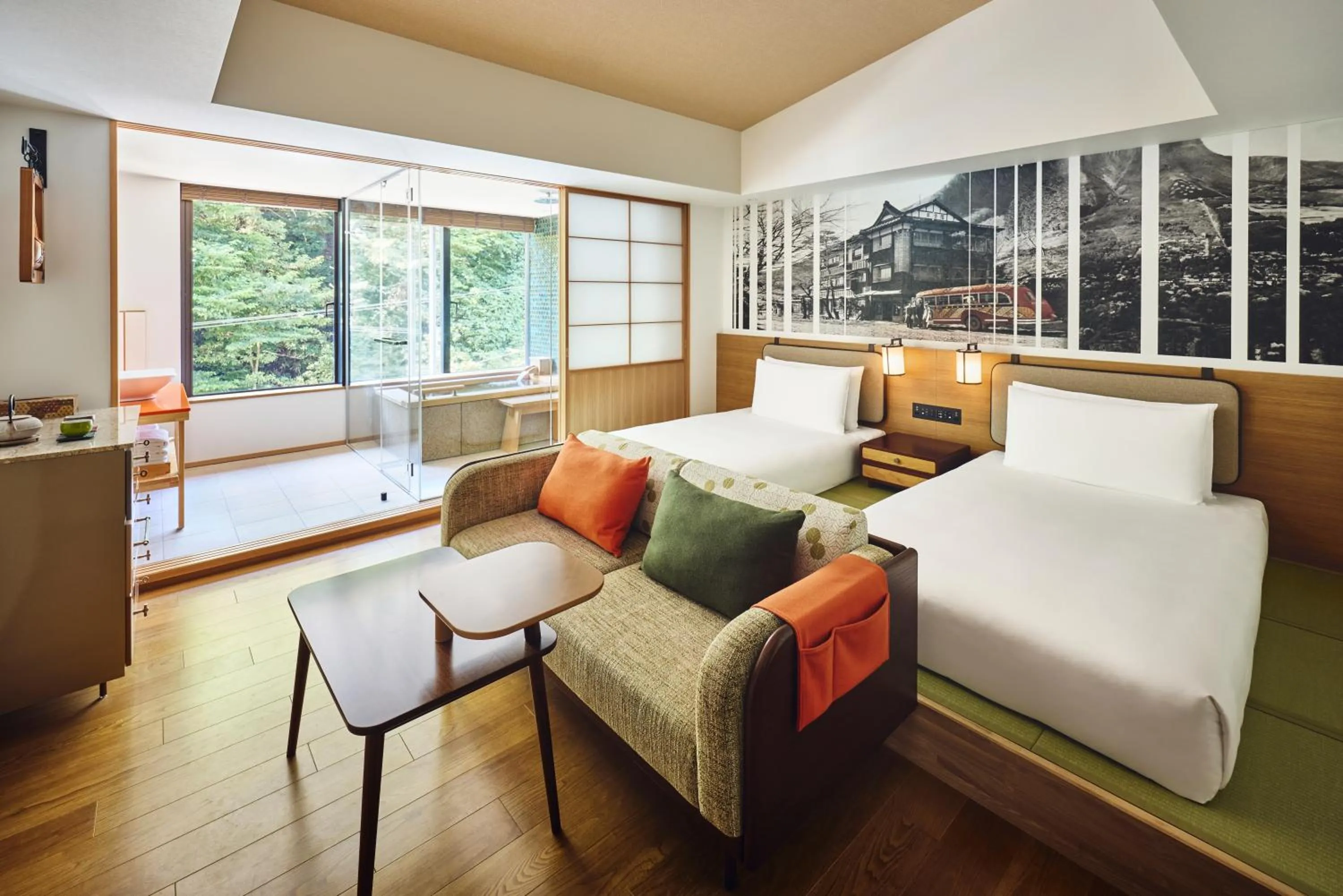 Bed in Hotel Indigo Hakone Gora by IHG