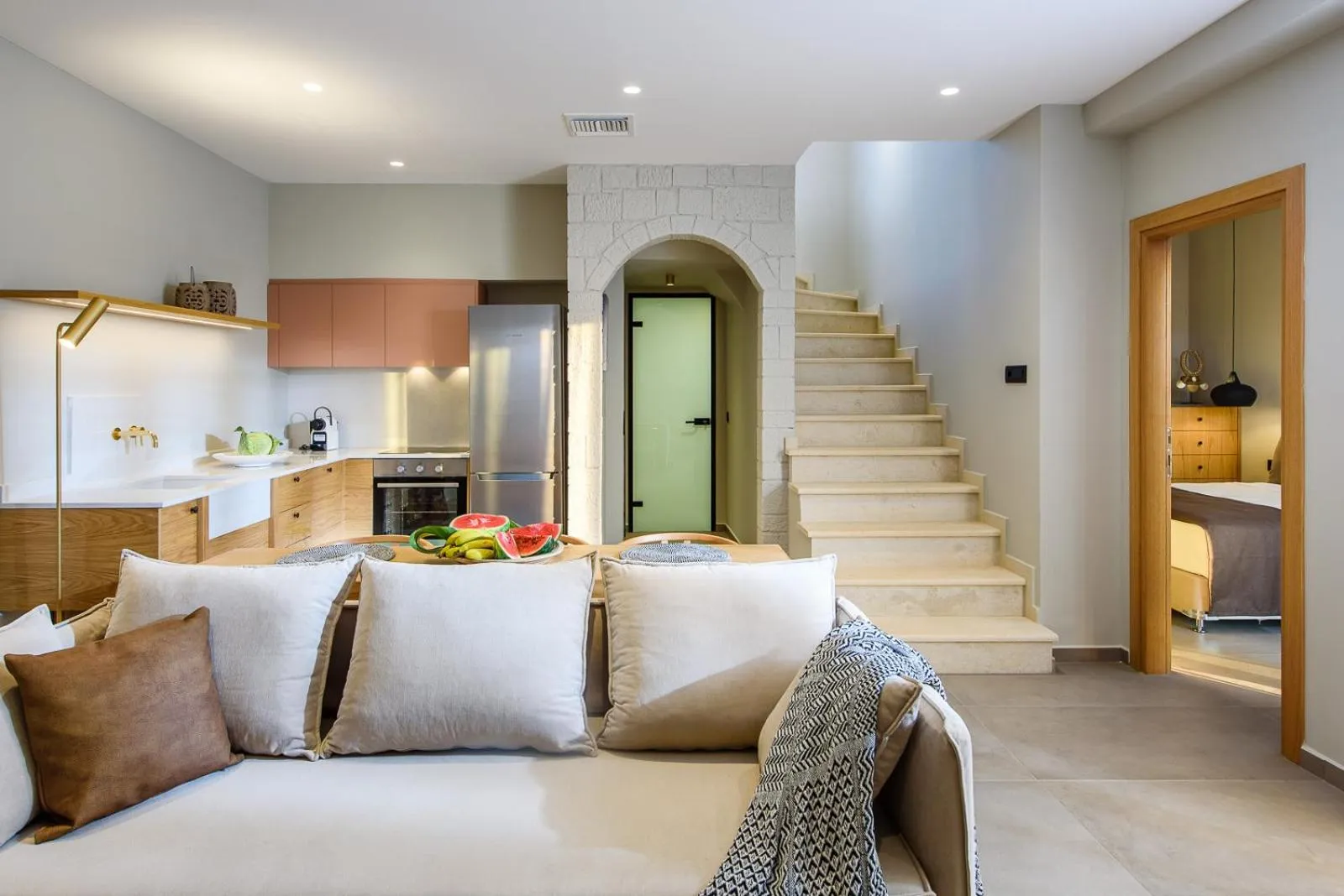 Kitchen or kitchenette in Caldera Theros Villas