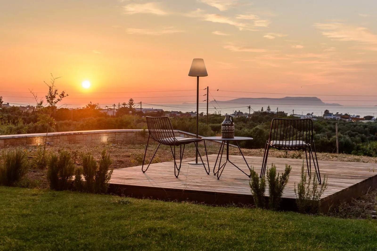Seating area in Caldera Theros Villas