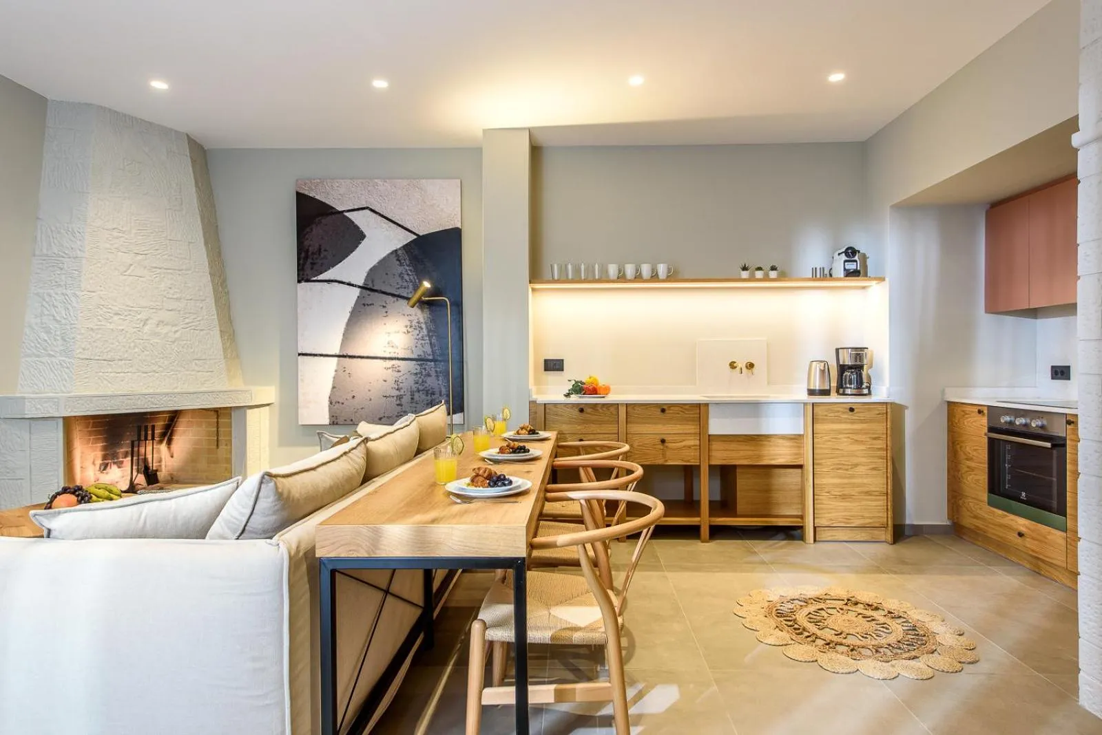 Kitchen or kitchenette in Caldera Theros Villas