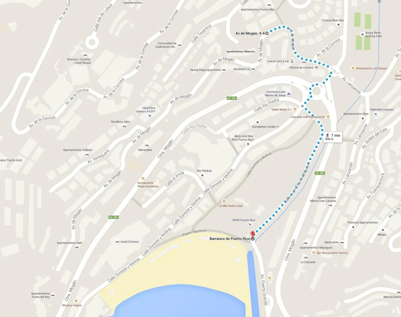 Location in Apartamentos Monte Verde