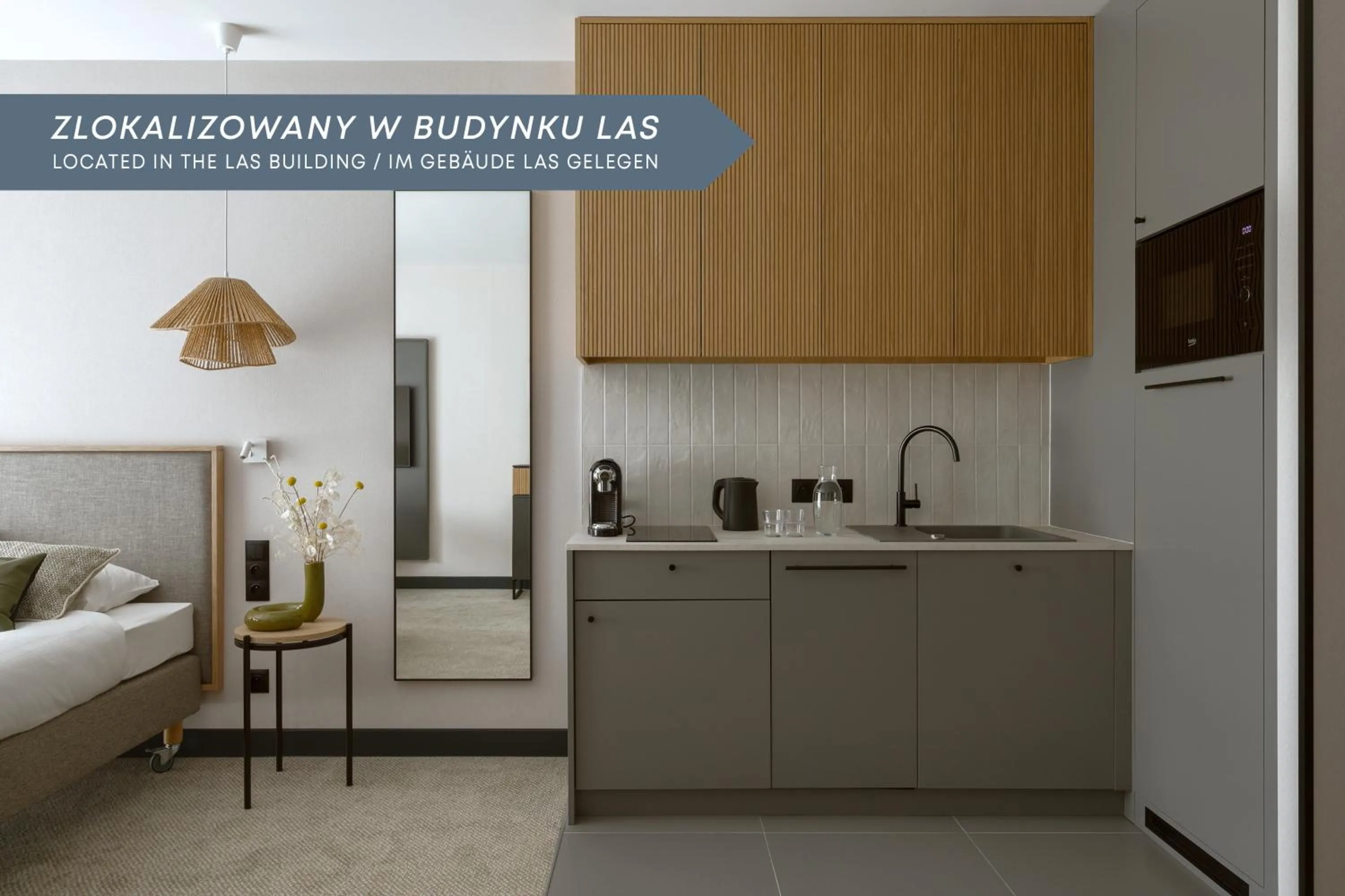 Kitchen or kitchenette, Bed in Hotel Saltic Resort & Spa Grzybowo