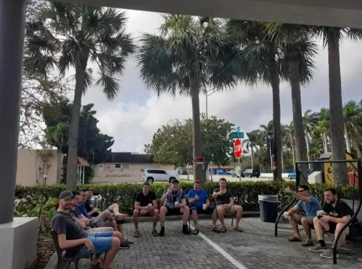 Patio in Super 8 Motel by Wyndham near Fort Lauderdale Arpt