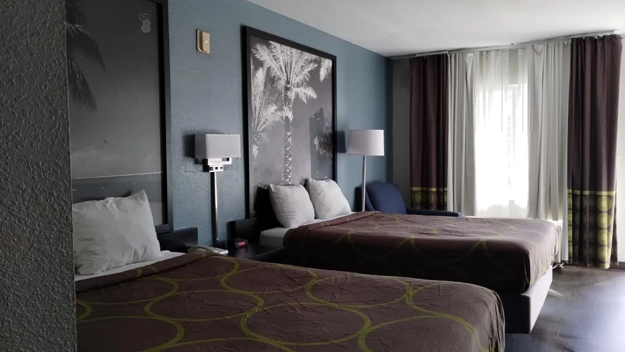 Floor plan, Bed in Super 8 Motel by Wyndham near Fort Lauderdale Arpt