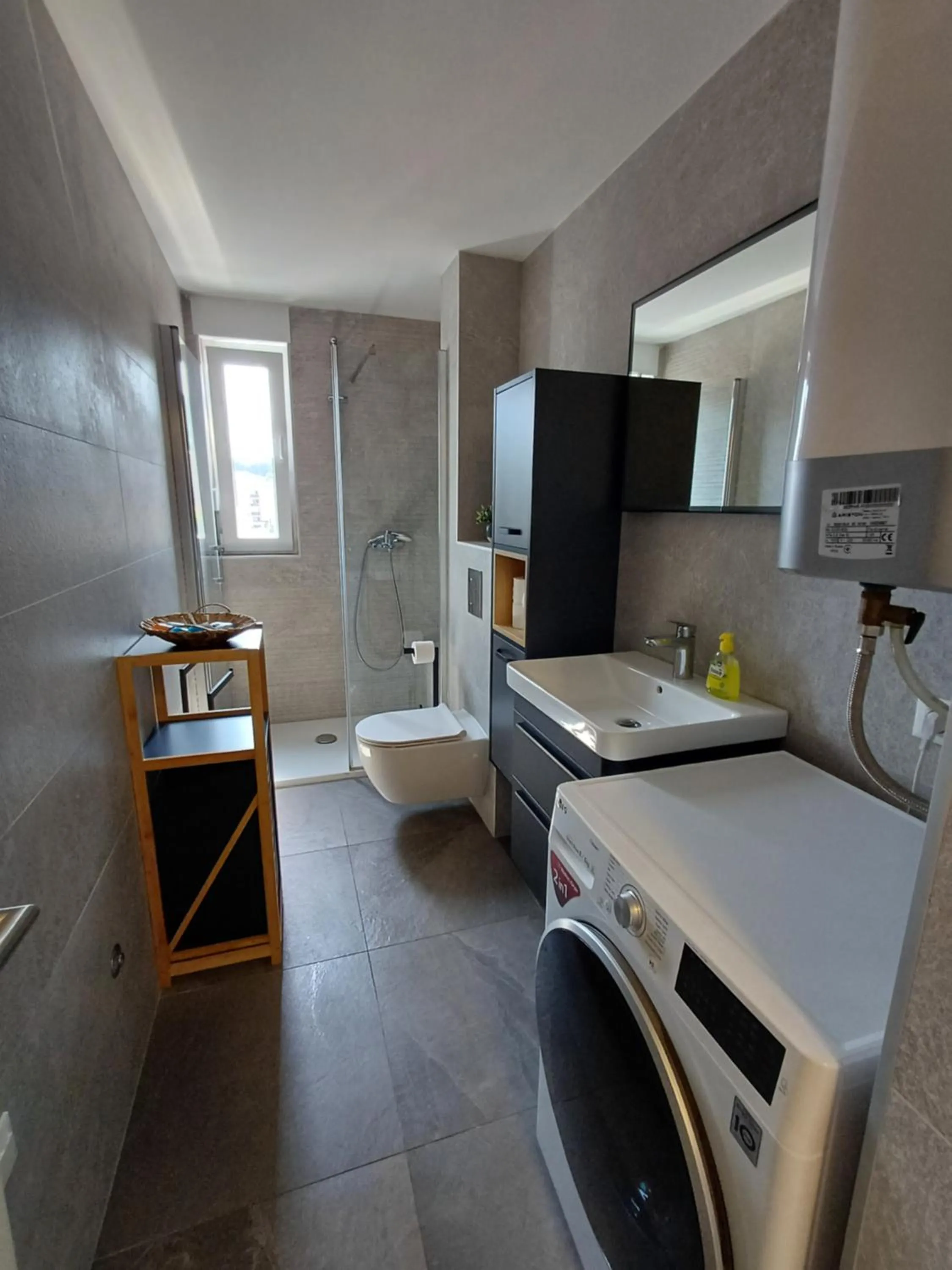 Bathroom in Apartments Mak & Lux - sea & sunset top view