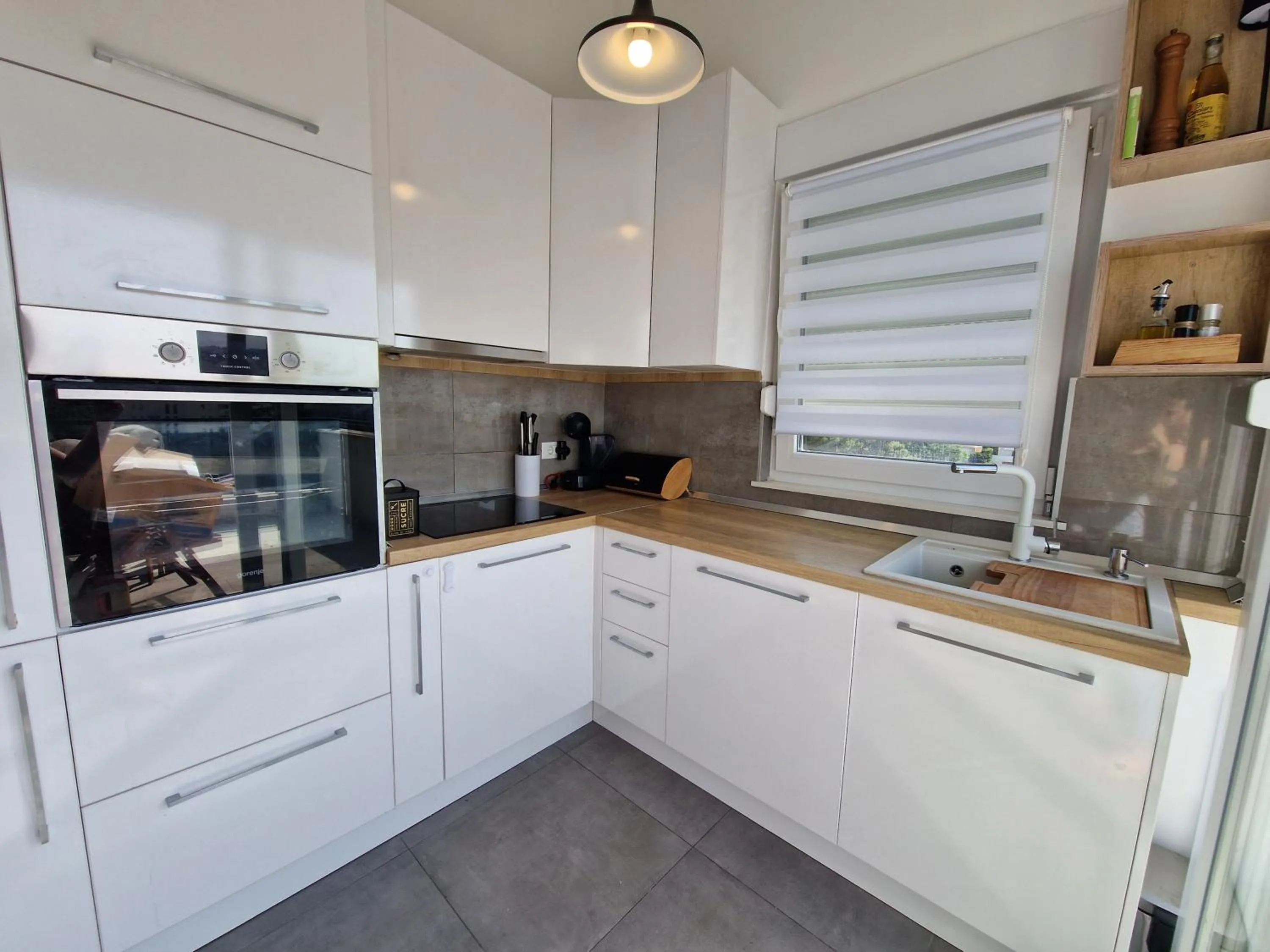 Kitchen or kitchenette in Apartments Mak & Lux - sea & sunset top view
