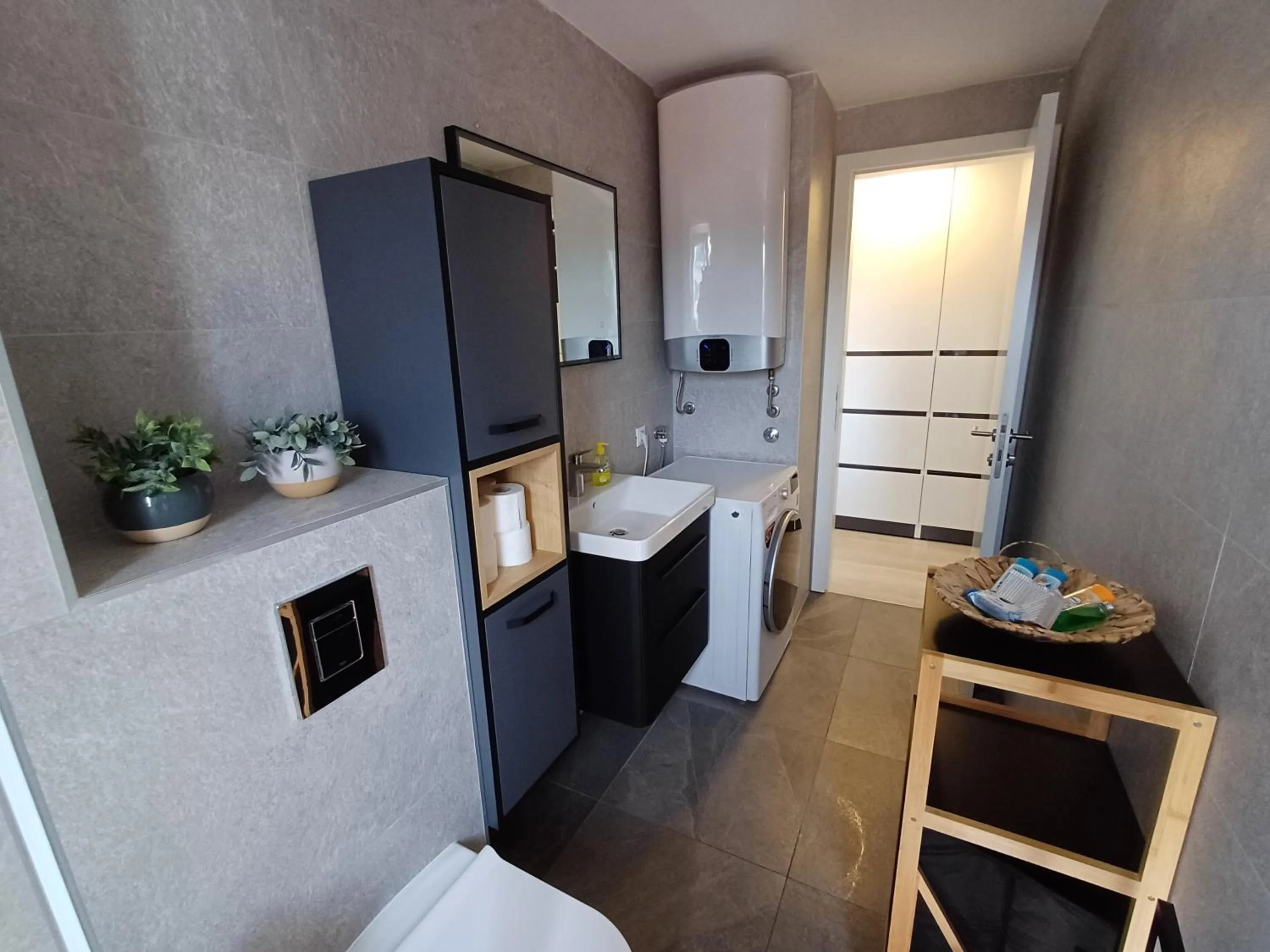 Bathroom in Apartments Mak & Lux - sea & sunset top view