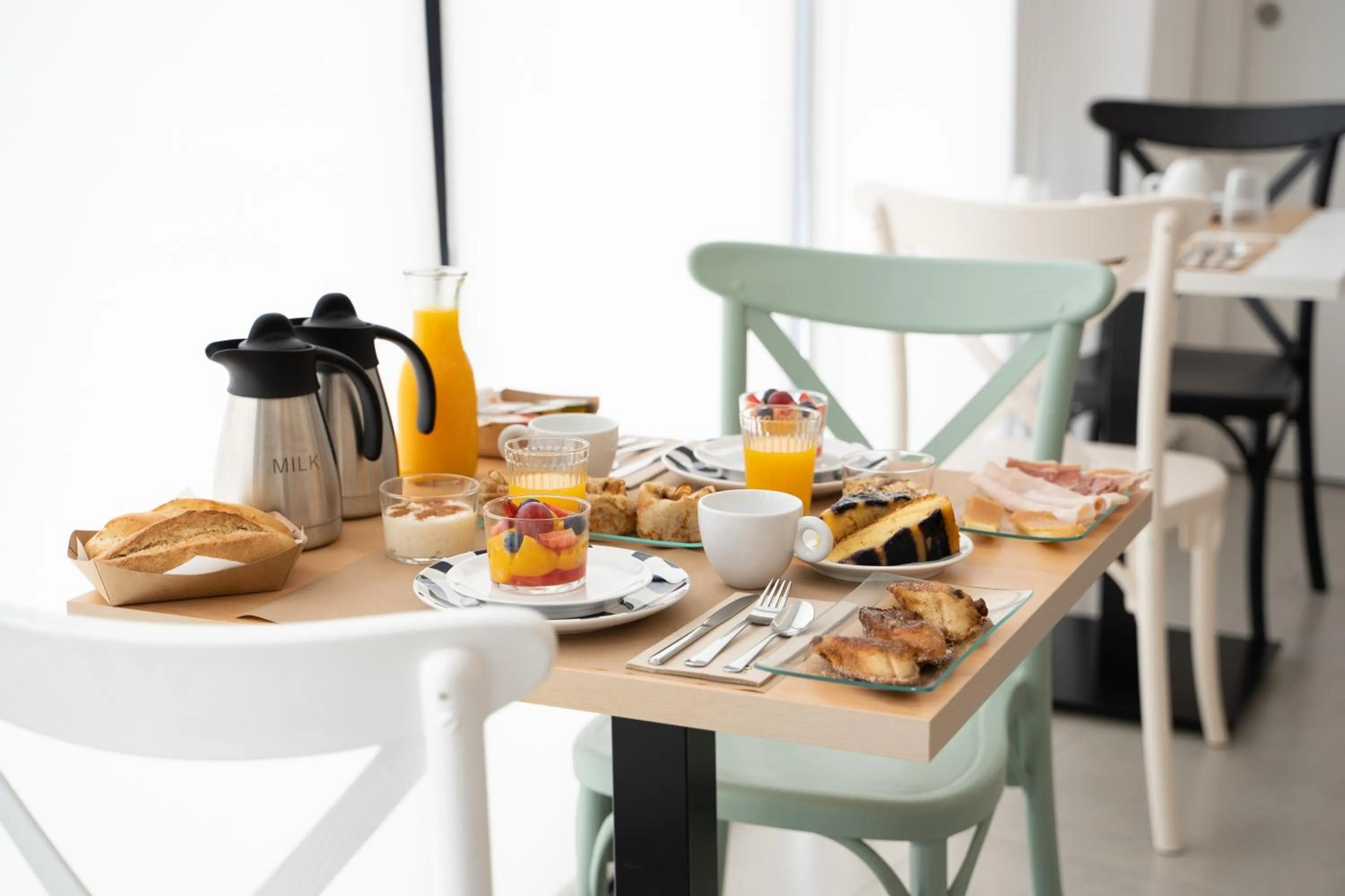 Continental breakfast in Hotel Costa da Morte