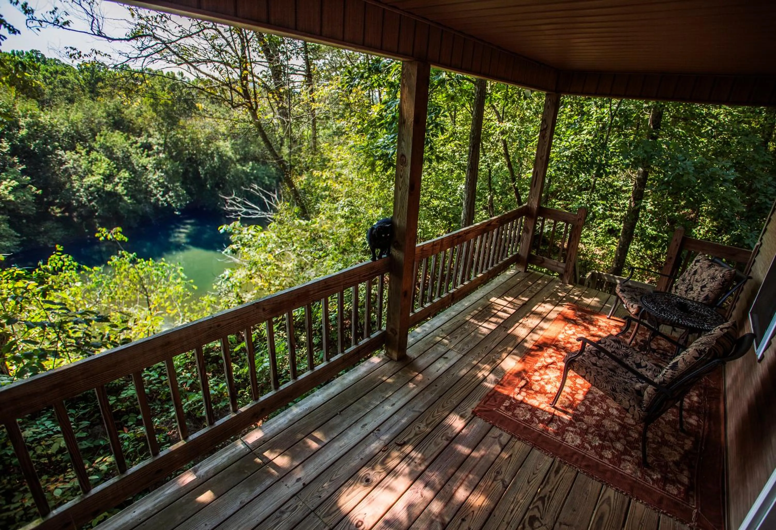 Balcony/Terrace in Nolichuckey Bluffs Bed & Breakfast Cabins