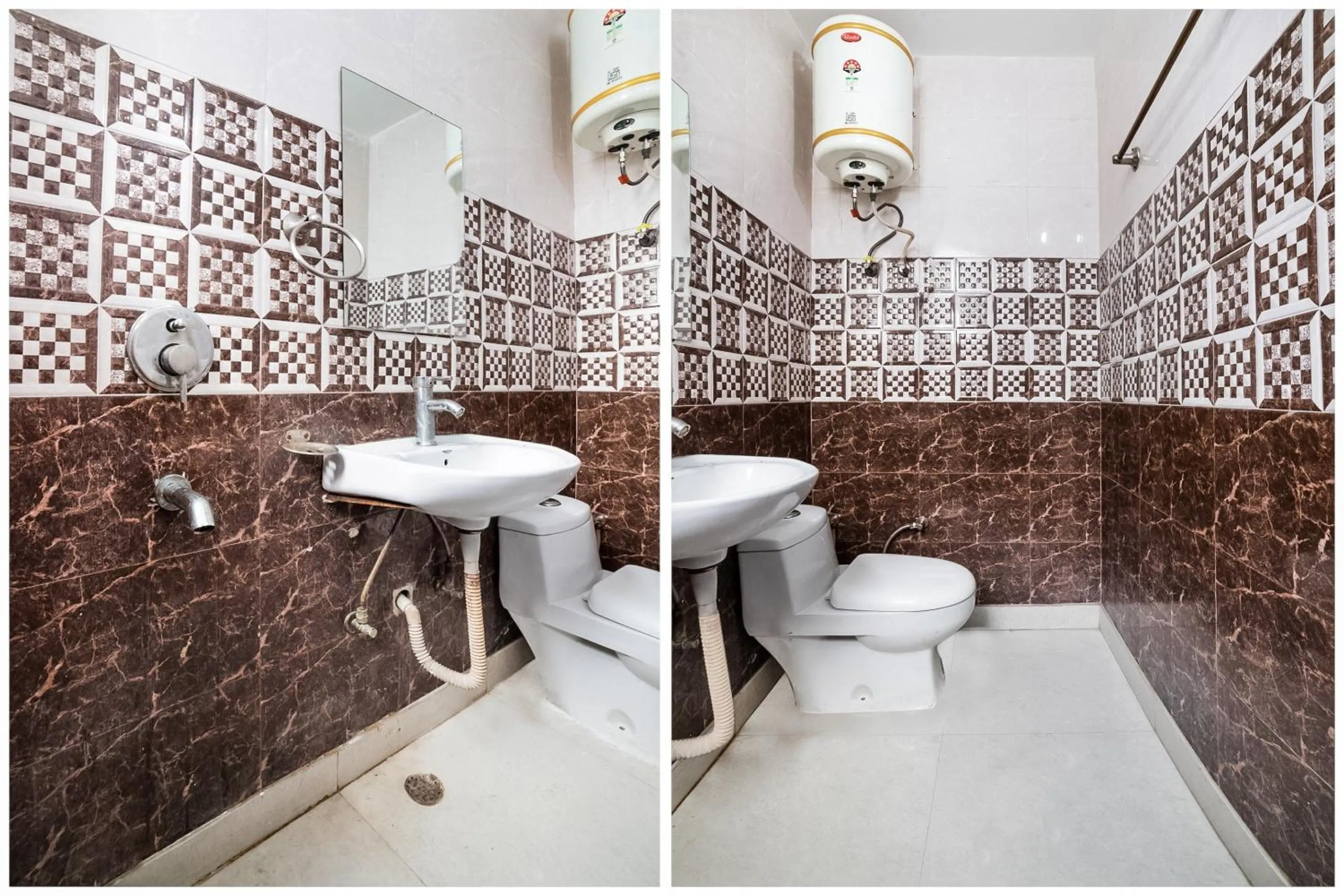Bathroom in Super Hotel O Chahal Guest House Near Nangloi Railway Station Metro Station