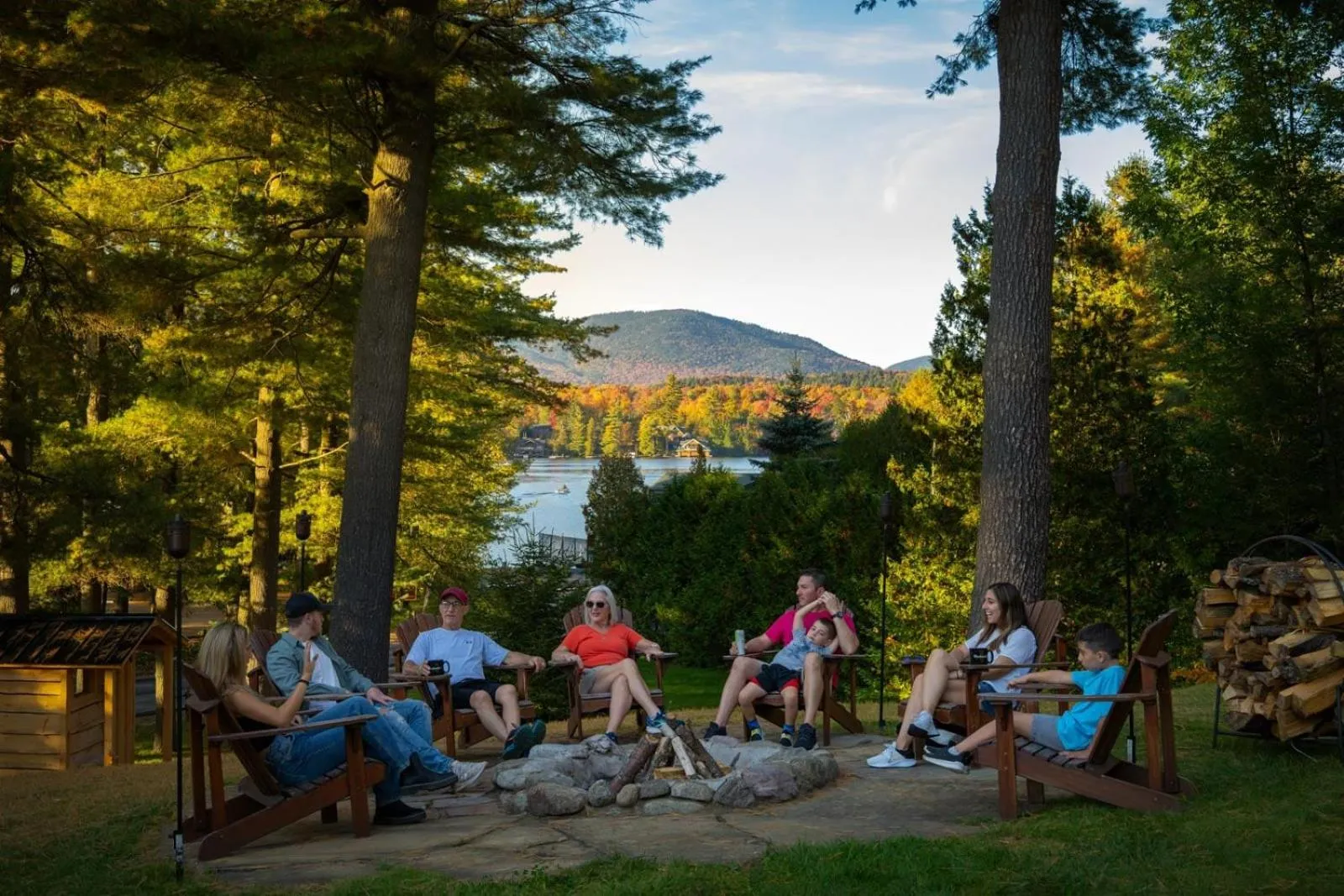 fireplace in Town House Lodge