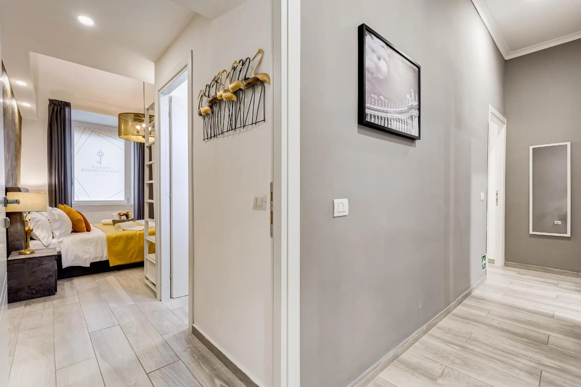 Communal lounge/ TV room, Bed in Maison Risorgimento