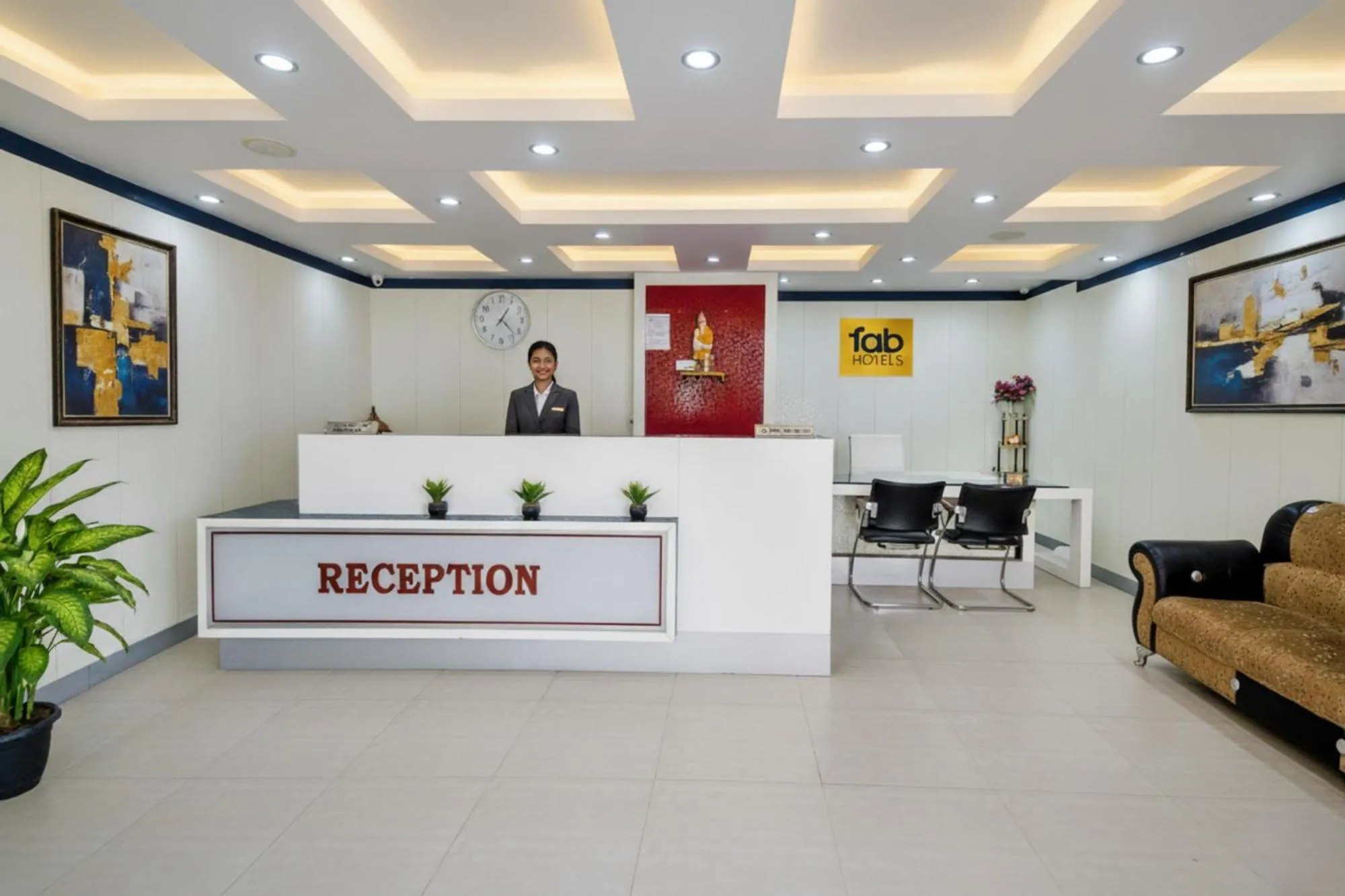 Lobby or reception in FabHotel Amaltas