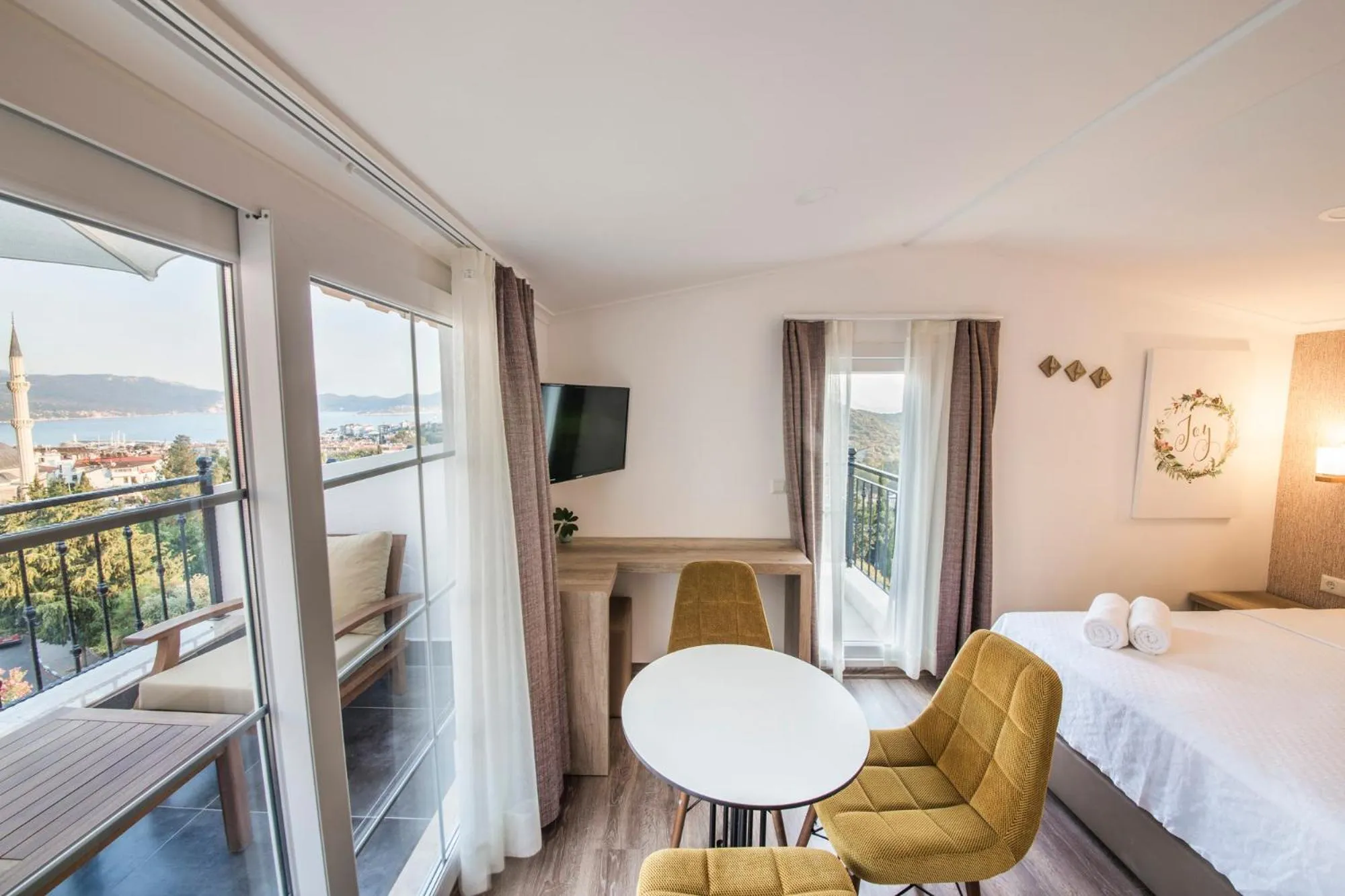 Balcony/Terrace, Bed in dekatria rooms&aparts