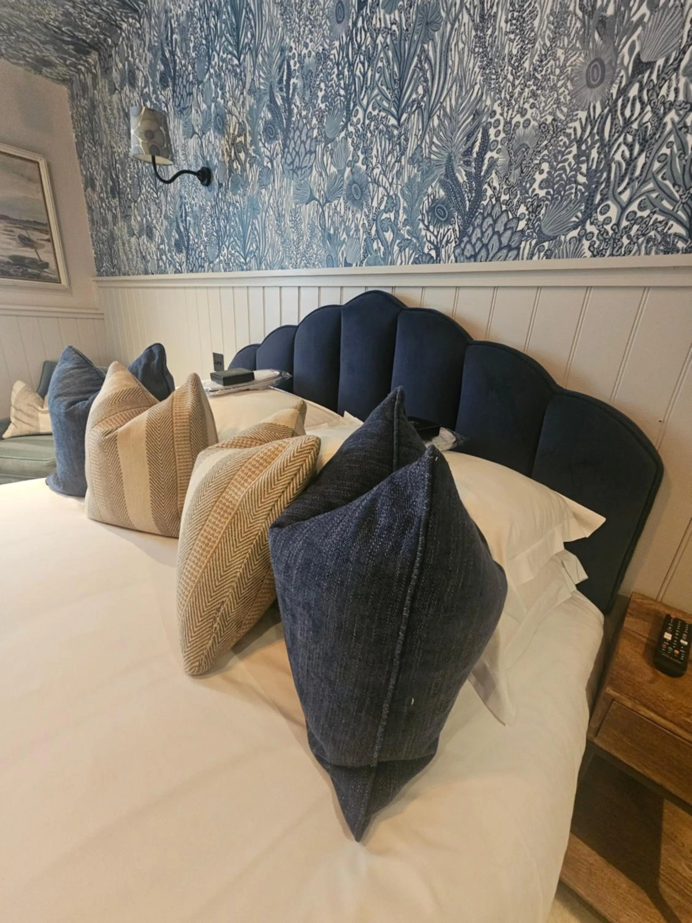 Bed in Beadnell Towers Hotel