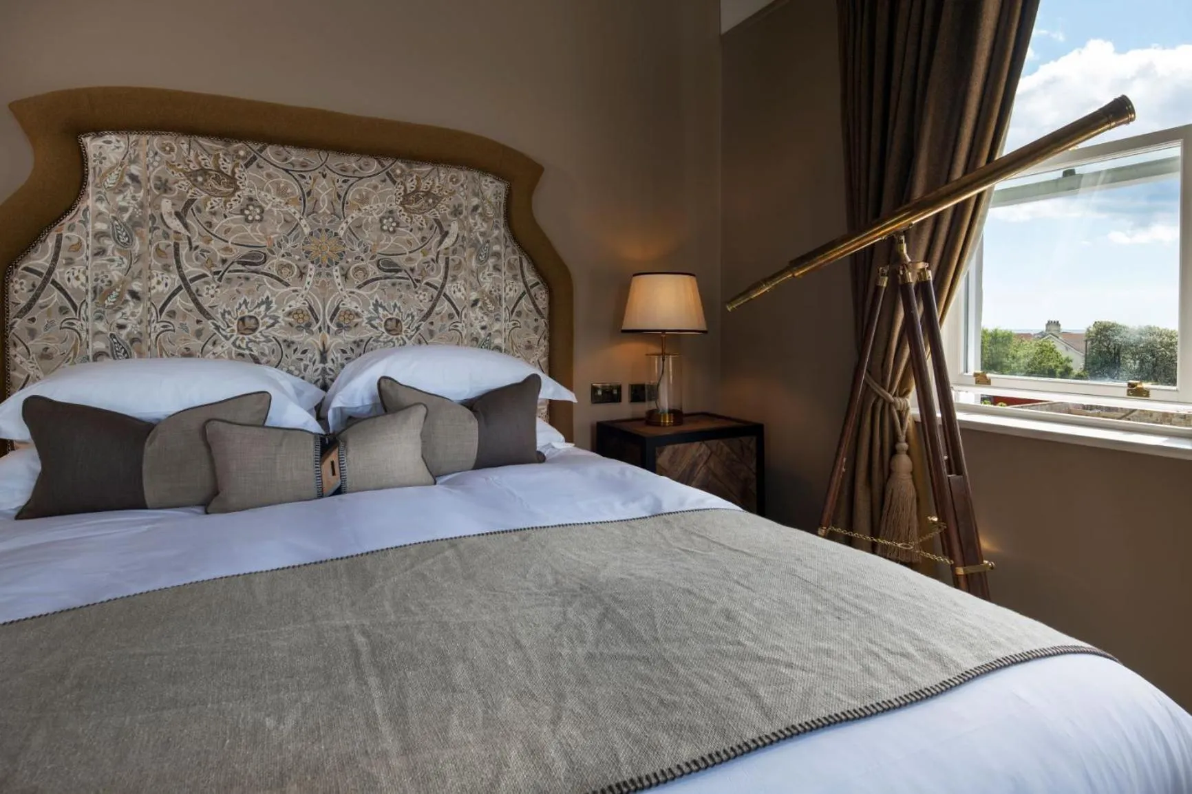 Bed in Beadnell Towers Hotel