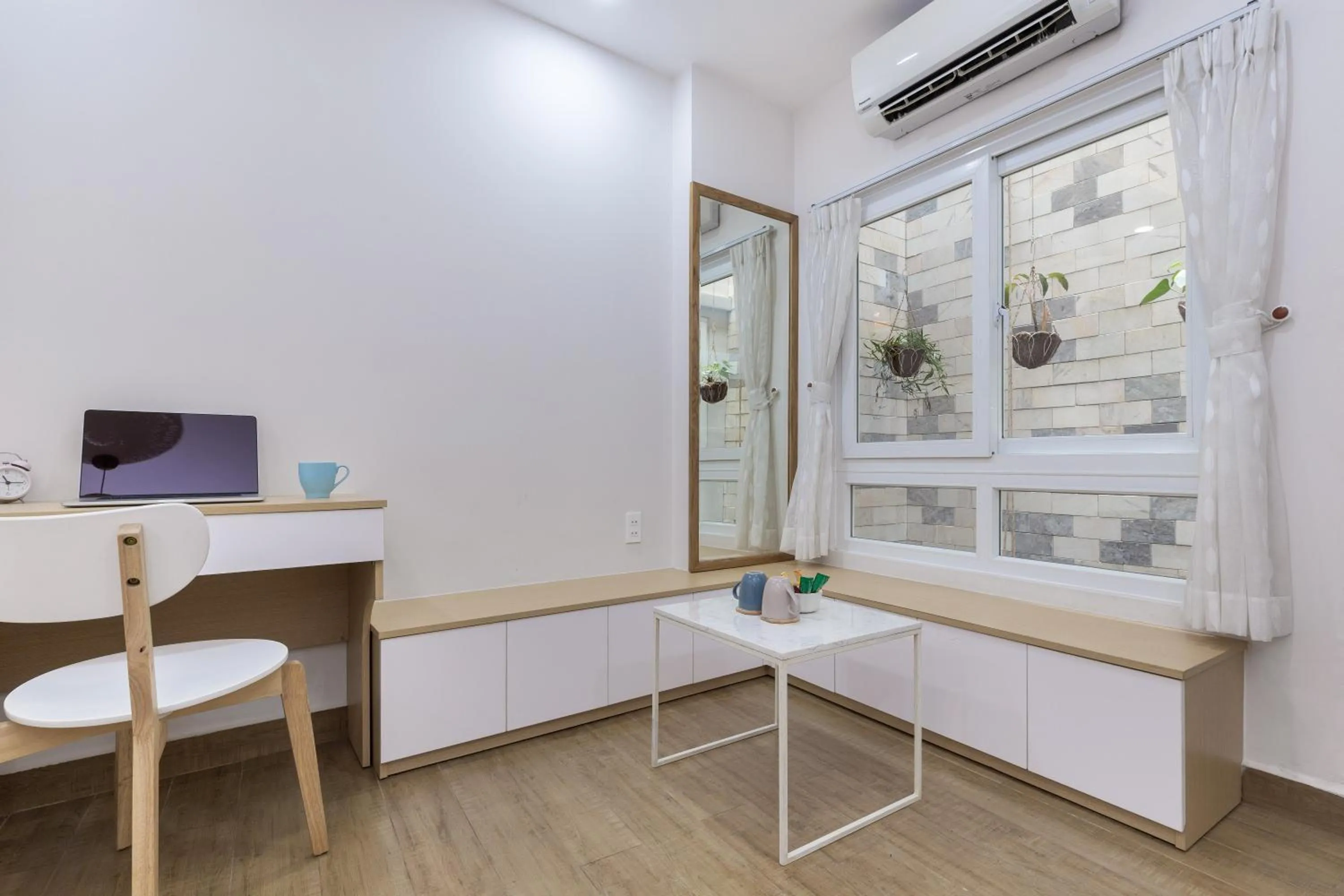 Living room in Cozrum Homes - Yoga Corner