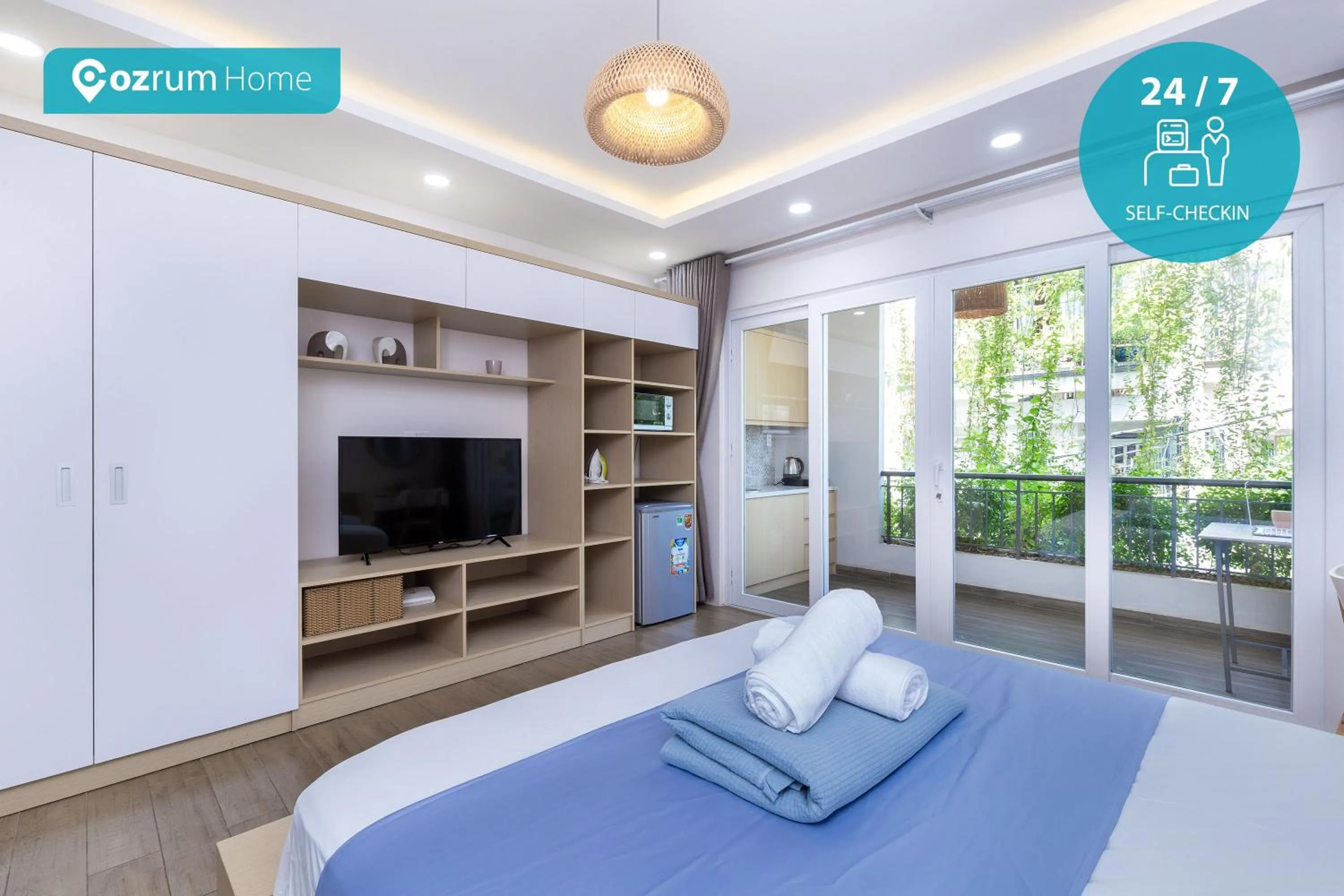 TV and multimedia, Bed in Cozrum Homes - Yoga Corner