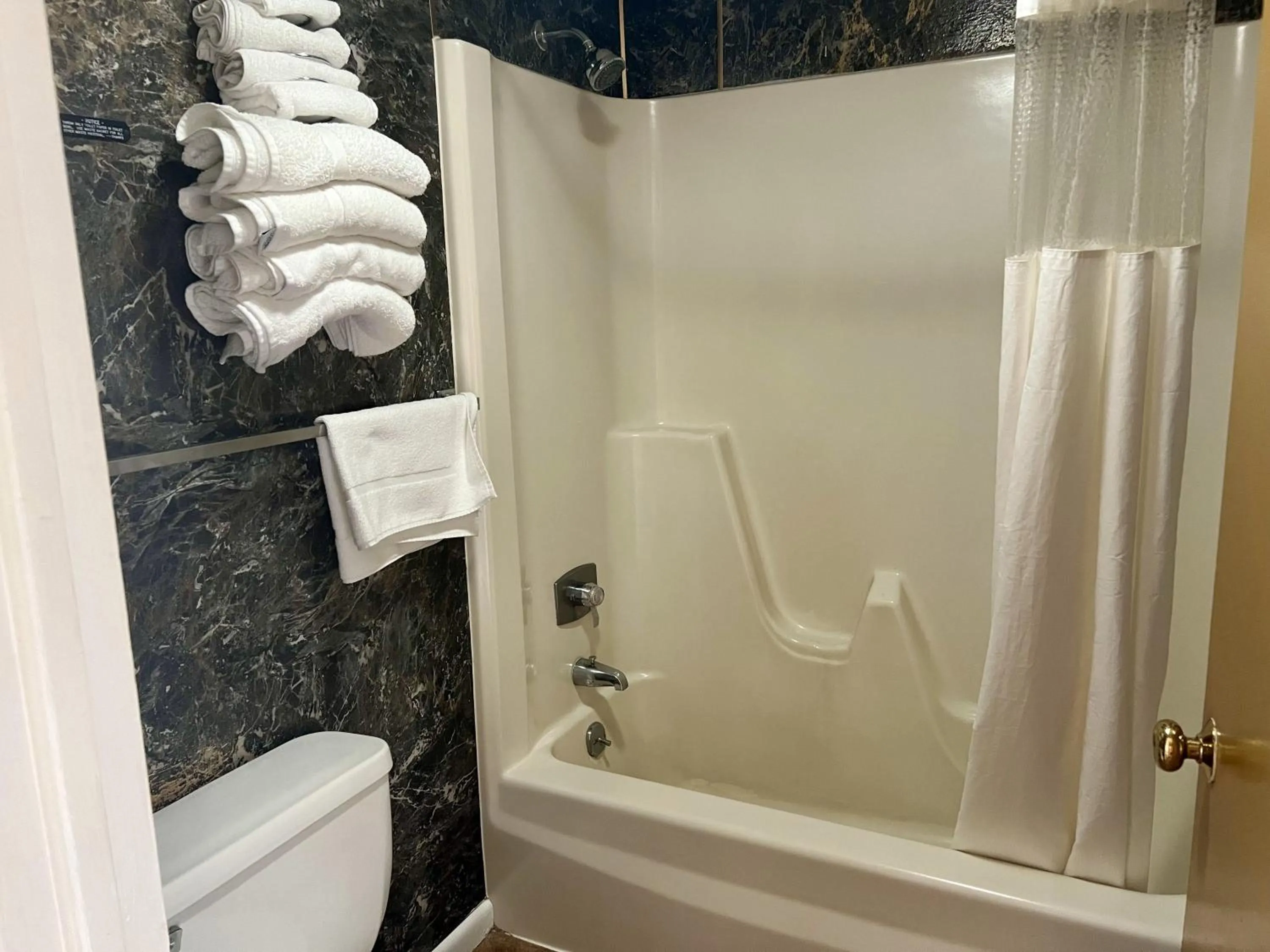 Bathroom in Travelodge by Wyndham Hershey