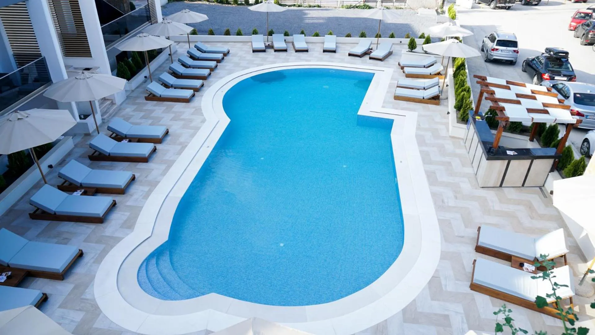 Pool view in Agnes Deluxe Hotel