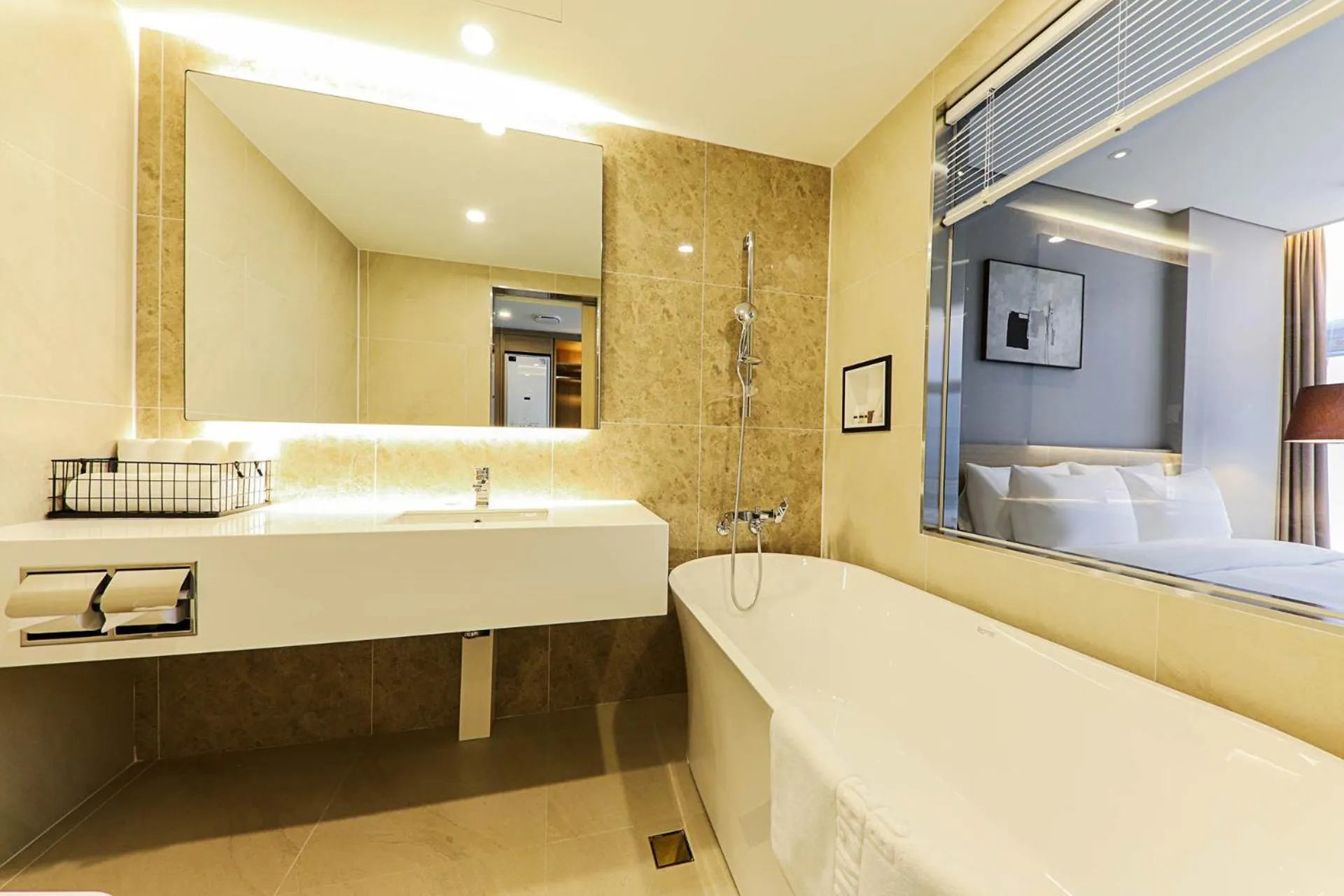 Bed in Ocean 2Heaven Hotel Busan