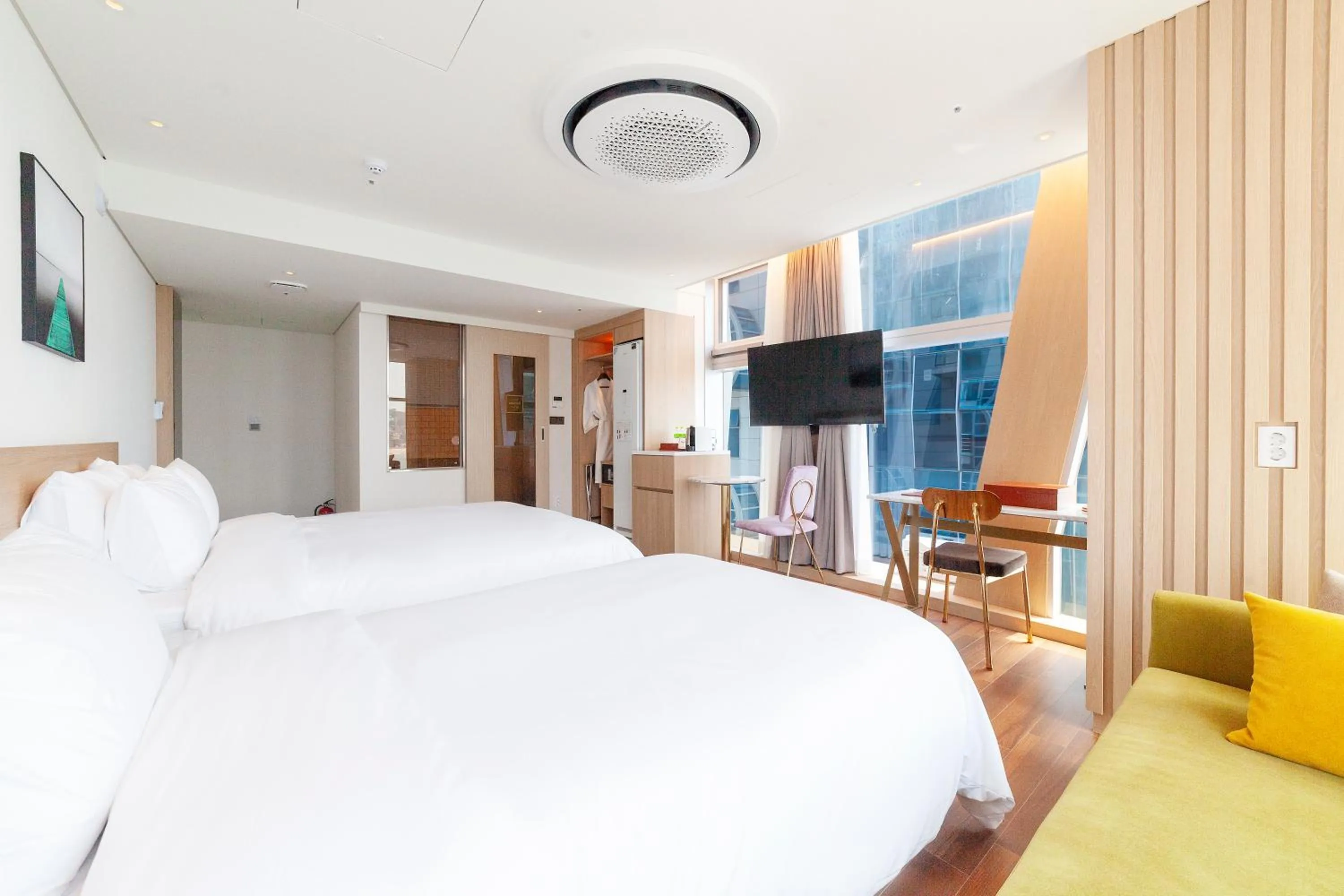 Bed in Ocean 2Heaven Hotel Busan