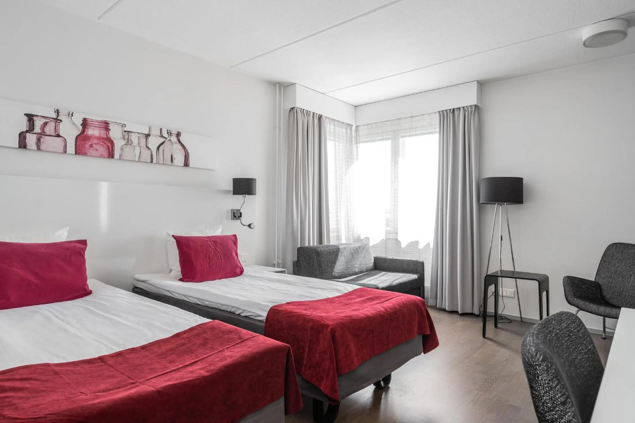 Bedroom, Bed in Teatterihotelli Riihimäki