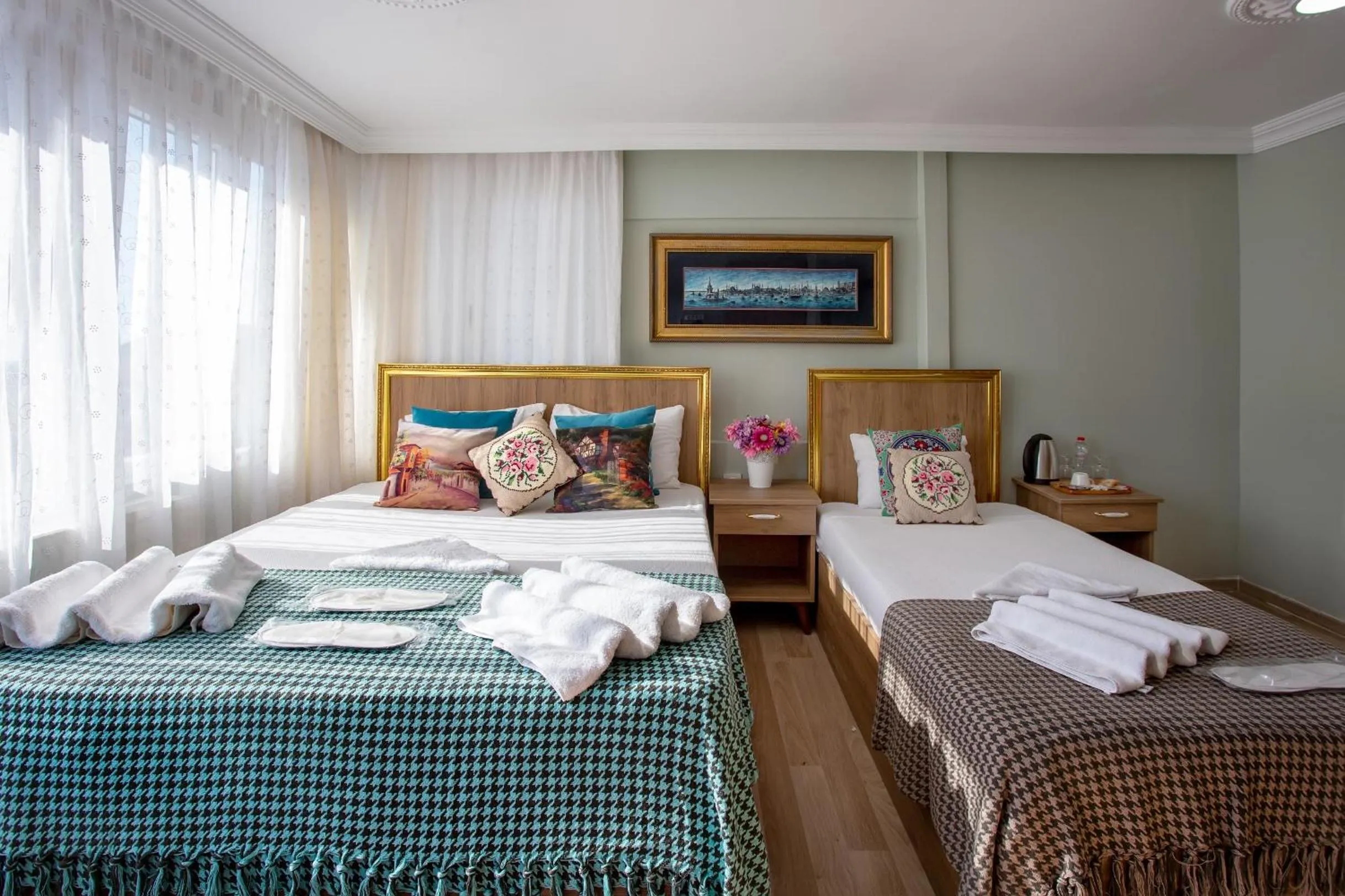 Bed in Sofia Corner Hotel