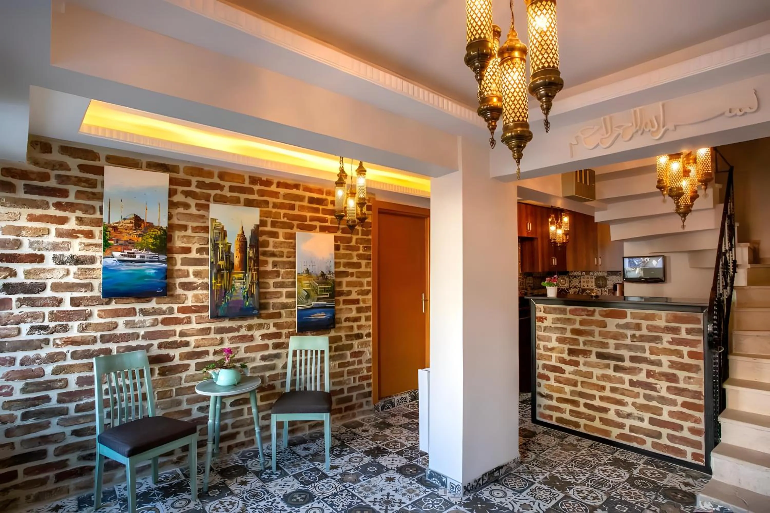 Kitchen or kitchenette in Sofia Corner Hotel