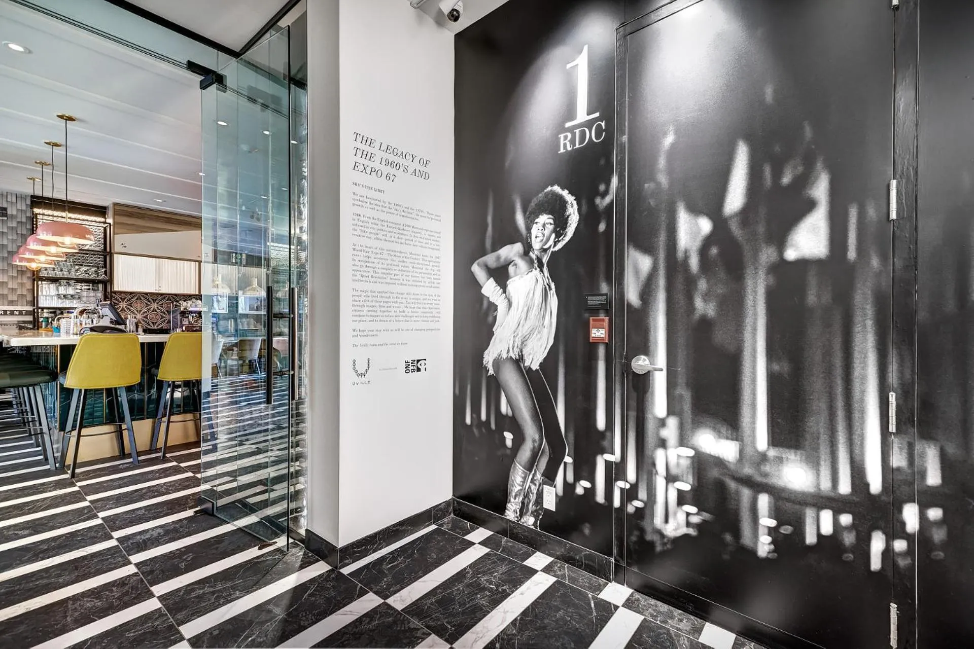 Decorative detail in Hôtel Uville Montréal