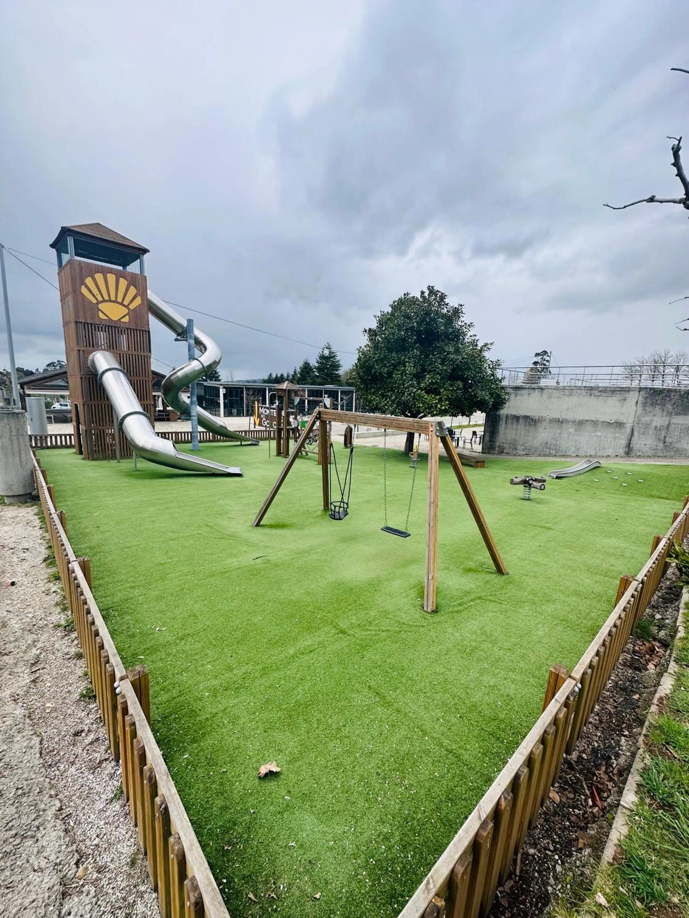 Children play ground in Albergue Monte Do Gozo