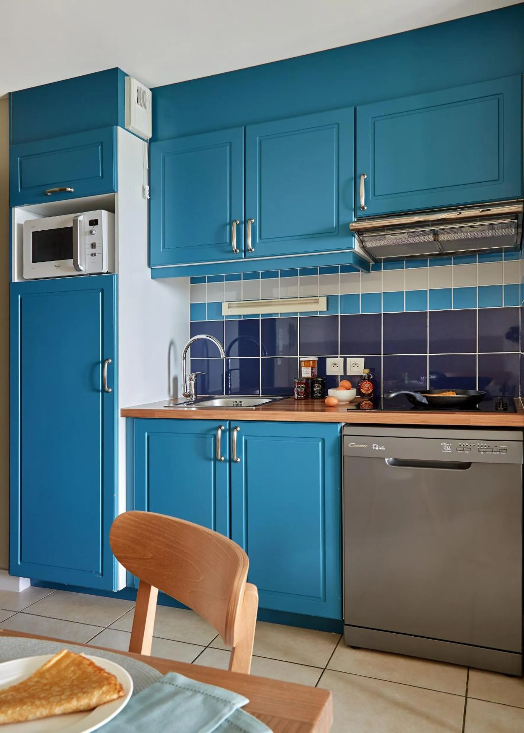 Kitchen or kitchenette in Résidence Pierre & Vacances Premium Le Coteau et la Mer
