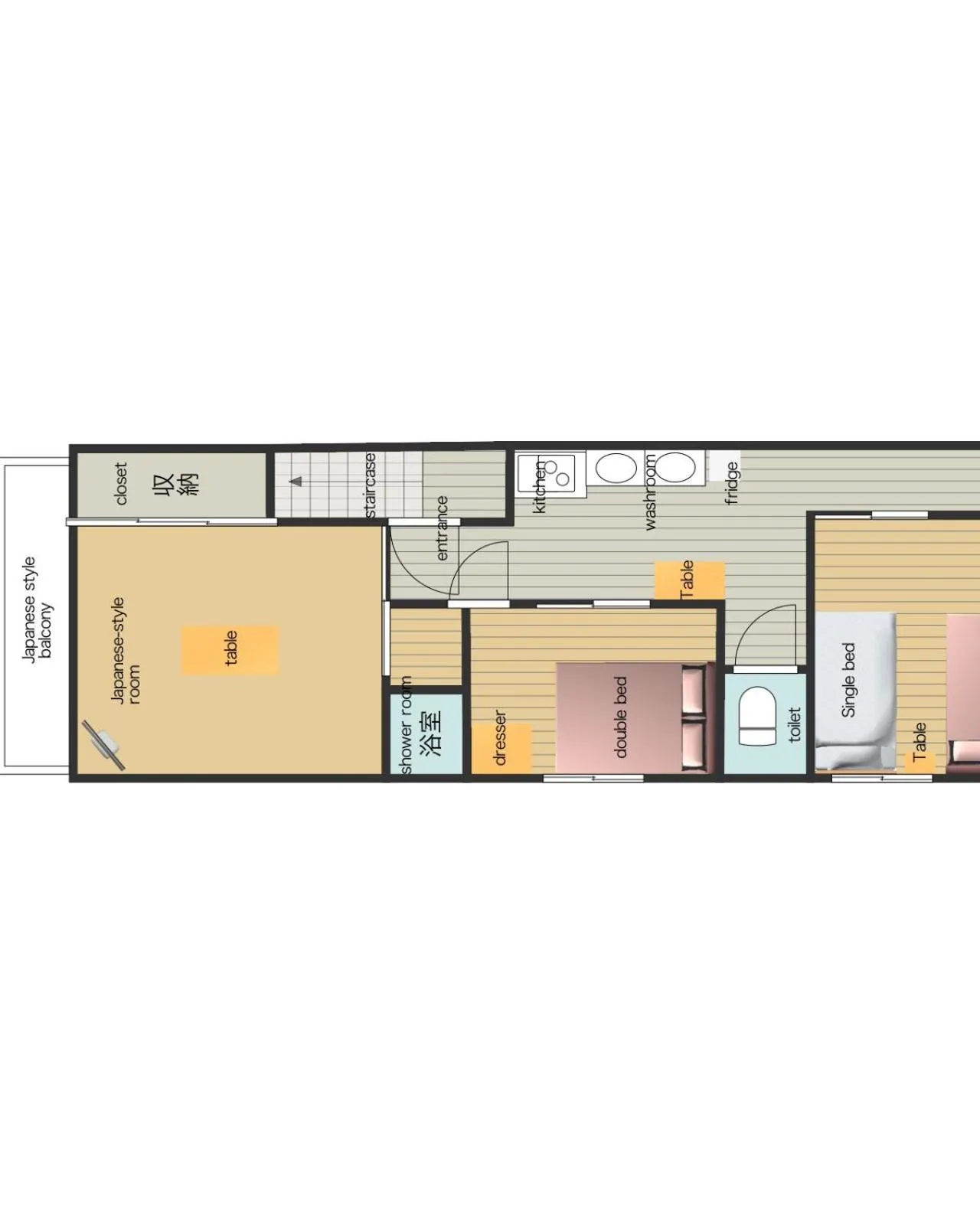 Floor plan in Hotel West Taisho