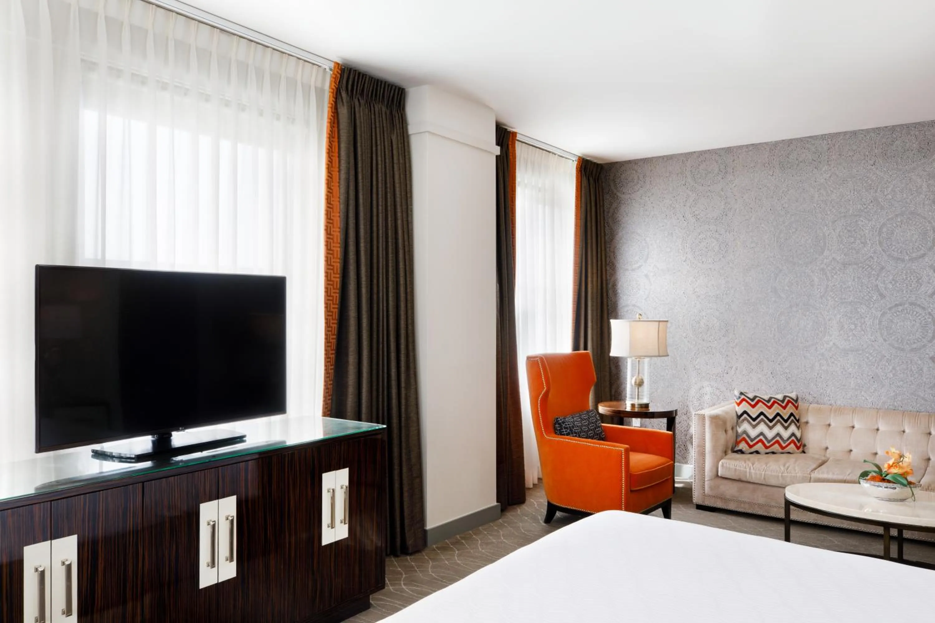 Bed in Colcord Hotel Oklahoma City, Curio Collection by Hilton