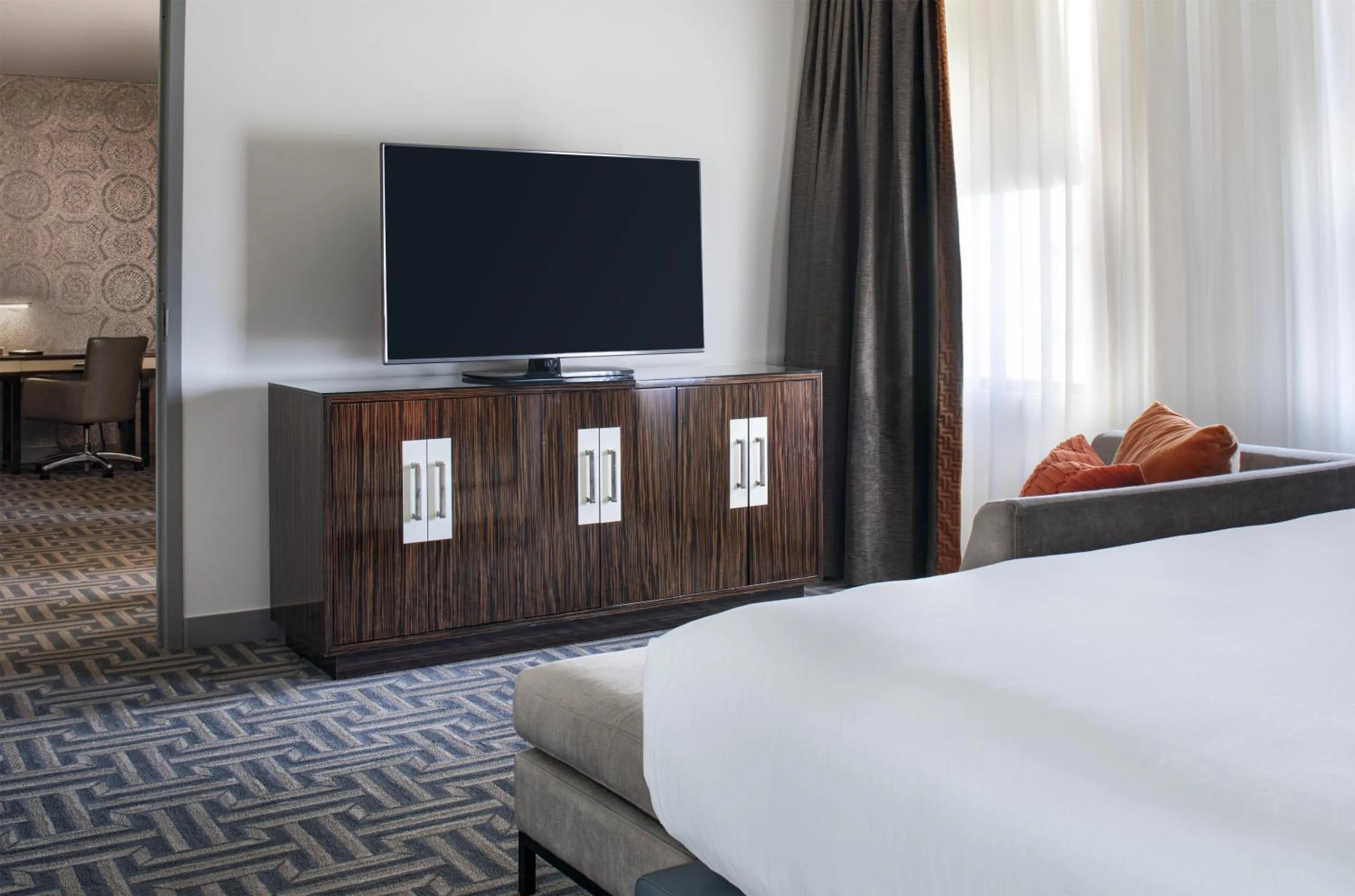 Bed in Colcord Hotel Oklahoma City, Curio Collection by Hilton