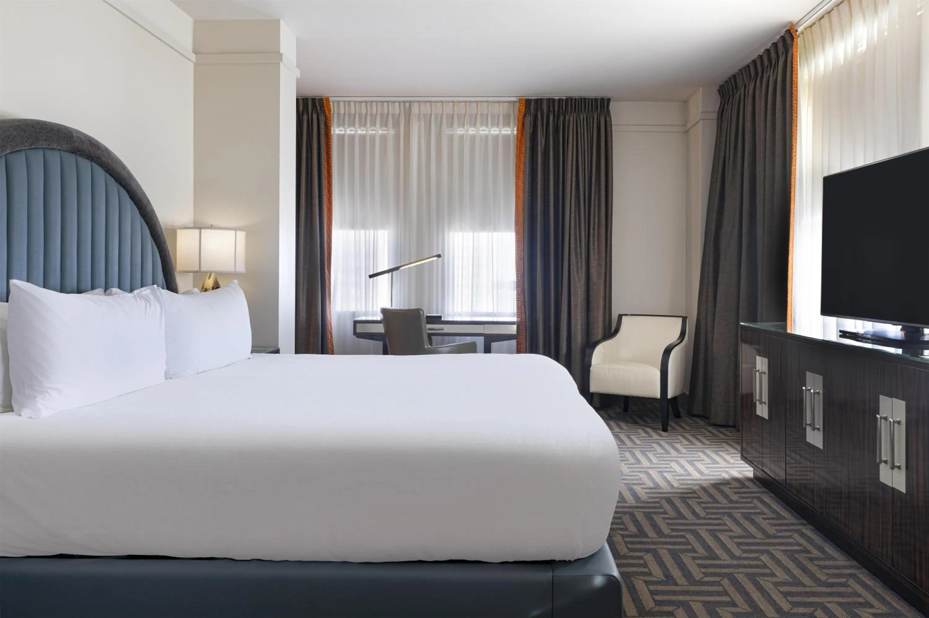 Bed in Colcord Hotel Oklahoma City, Curio Collection by Hilton