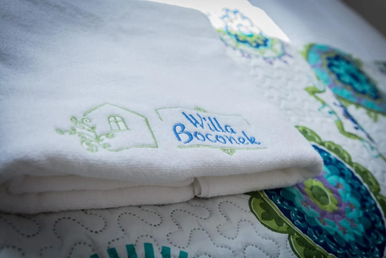 towels, Bed in Willa Boconek - Zator Przeciszów