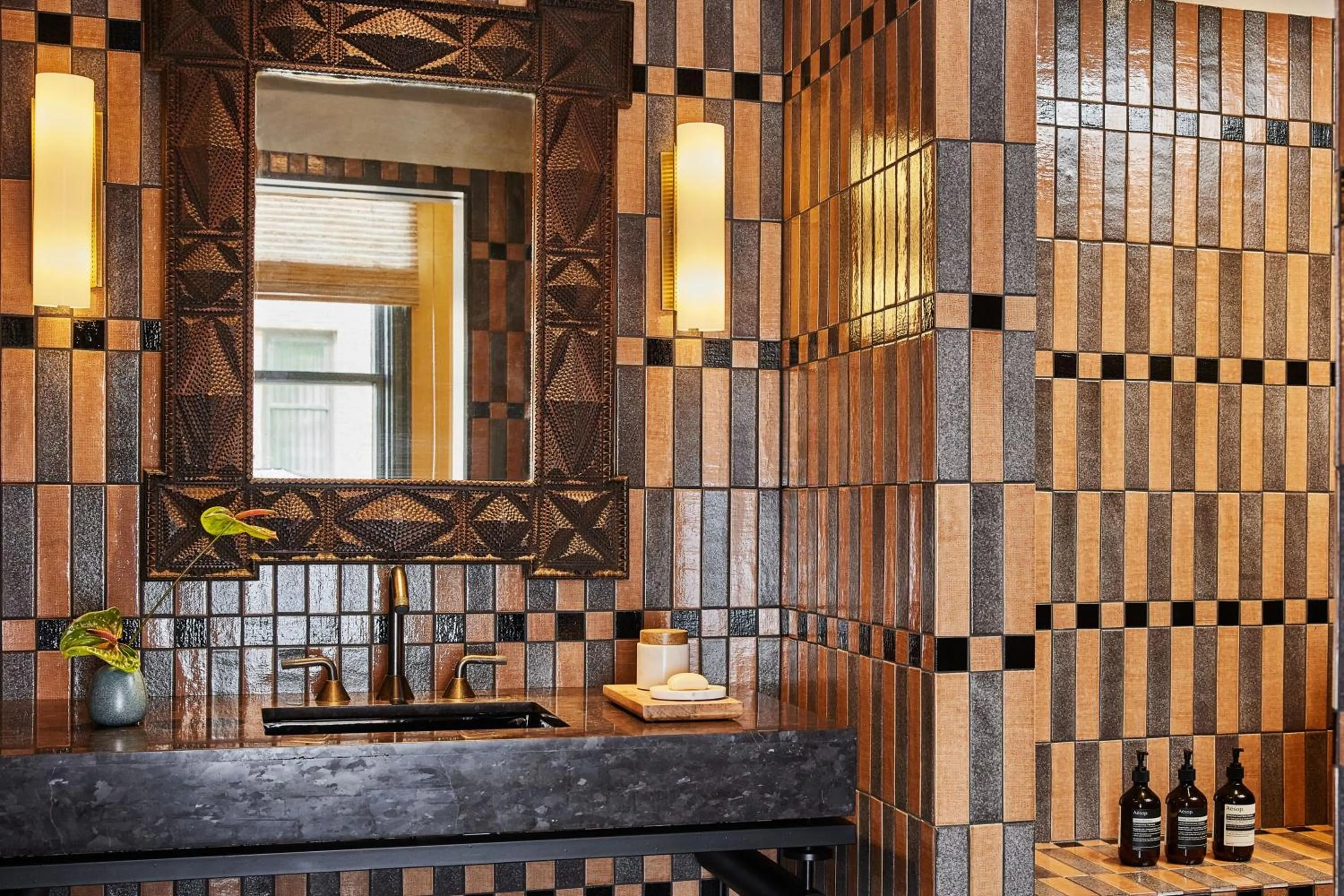 Bathroom in Downtown Los Angeles Proper Hotel, a Member of Design Hotels