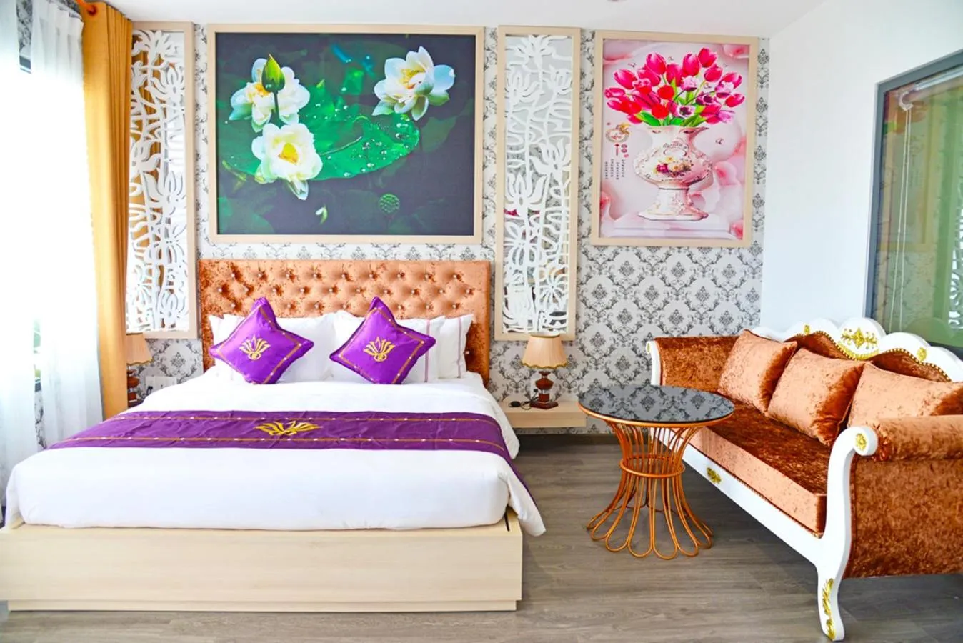 Bed in Con Khuong Resort Can Tho