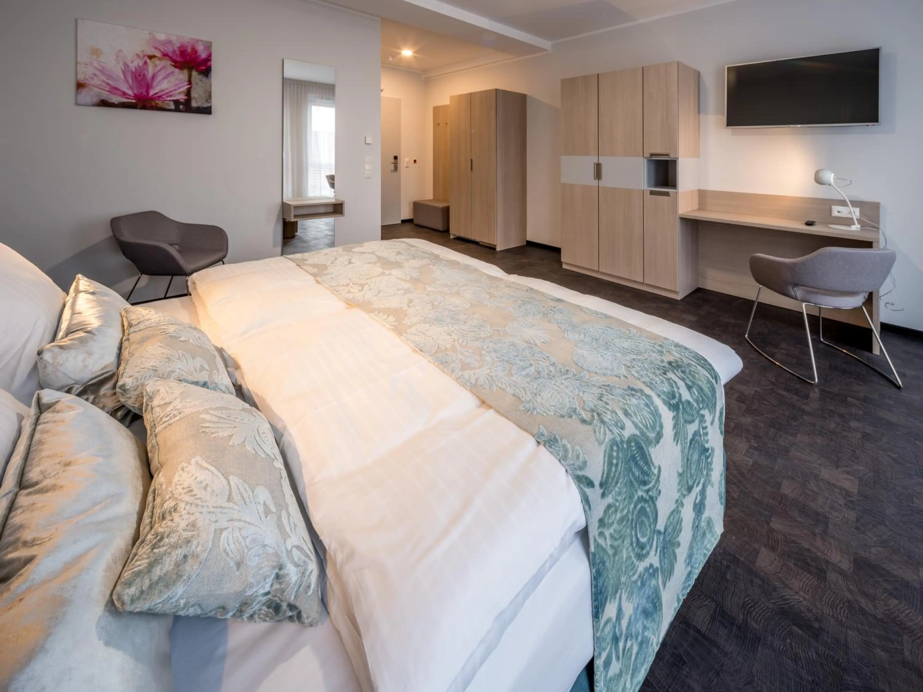 Bed in RS-HOTEL - smart & modern Hotel Apartments