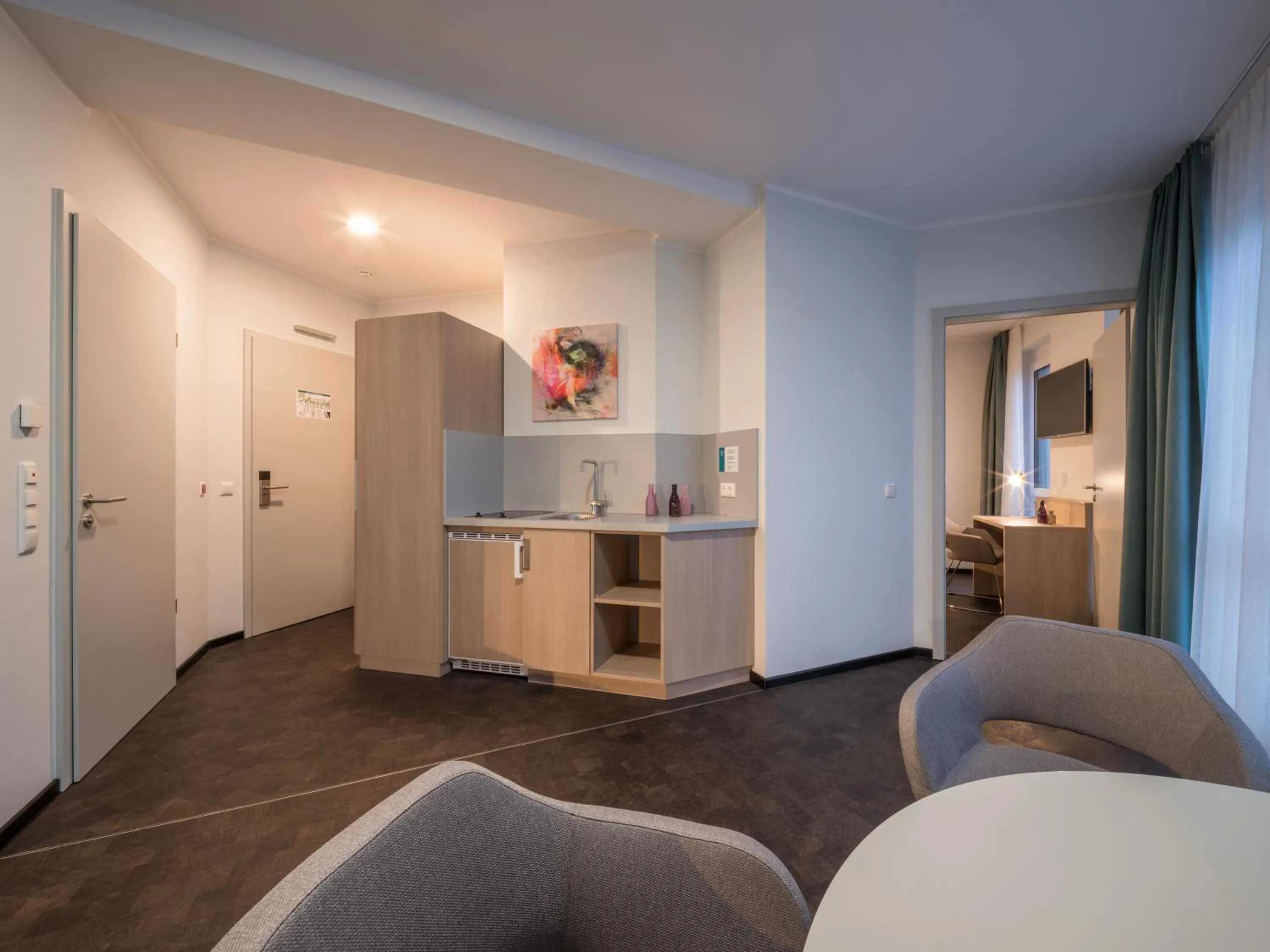 Kitchen or kitchenette in RS-HOTEL - smart & modern Hotel Apartments