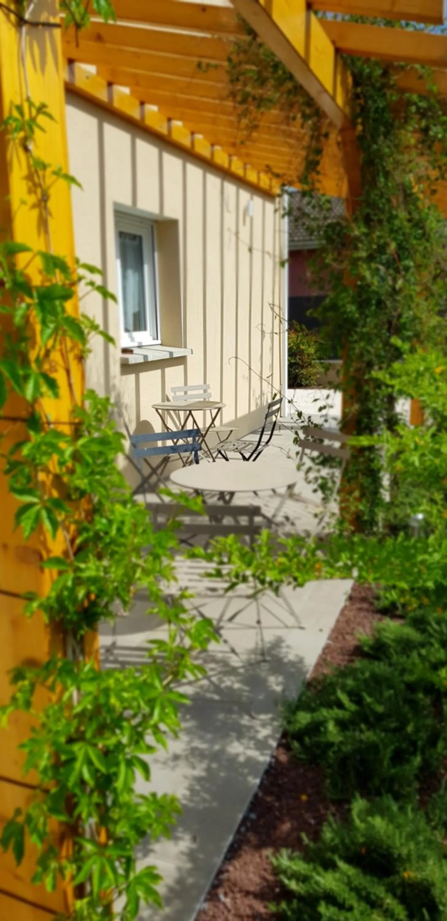 Patio in Chambres d'hôtes Grange Debout