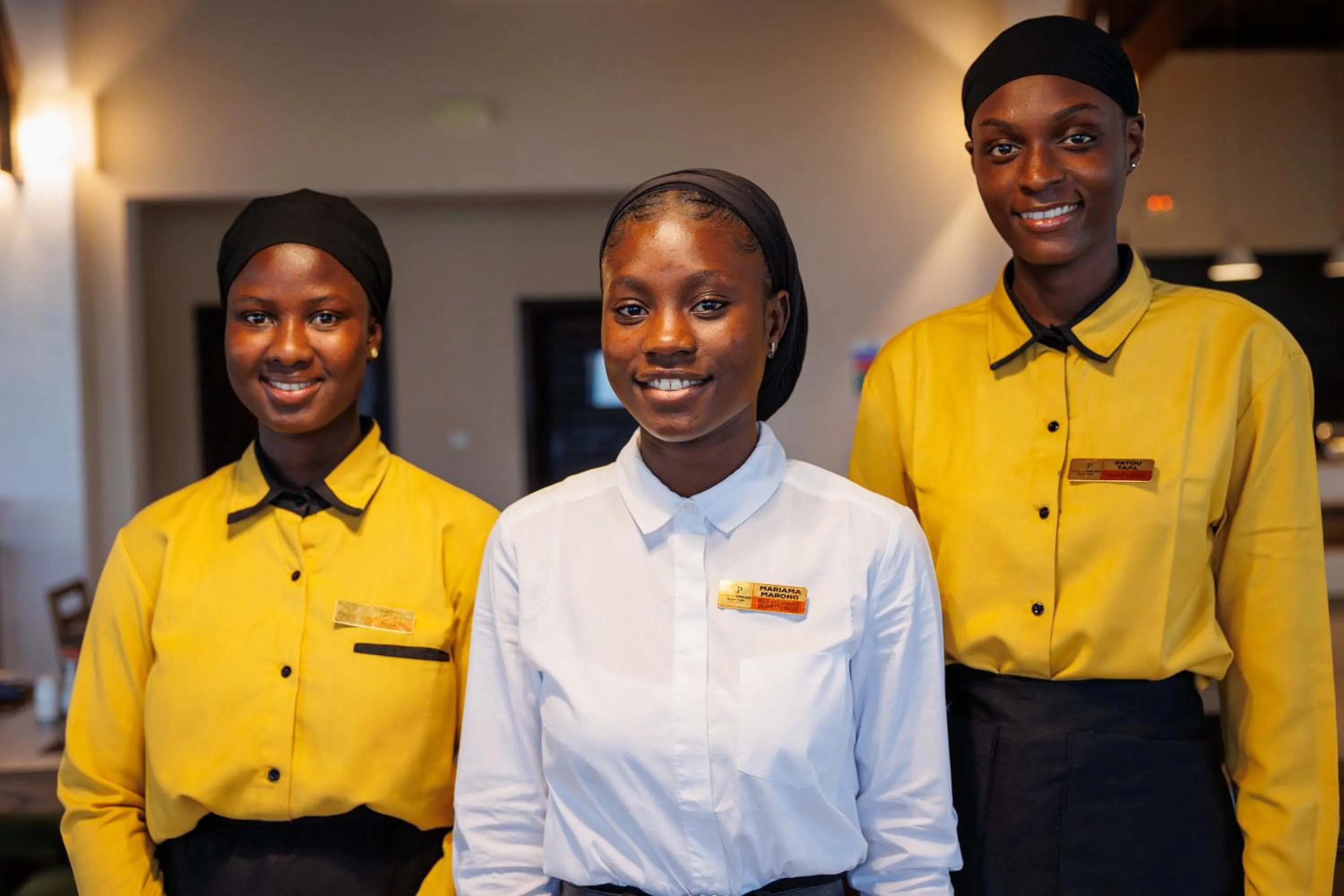 Staff in African Princess Beach Hotel