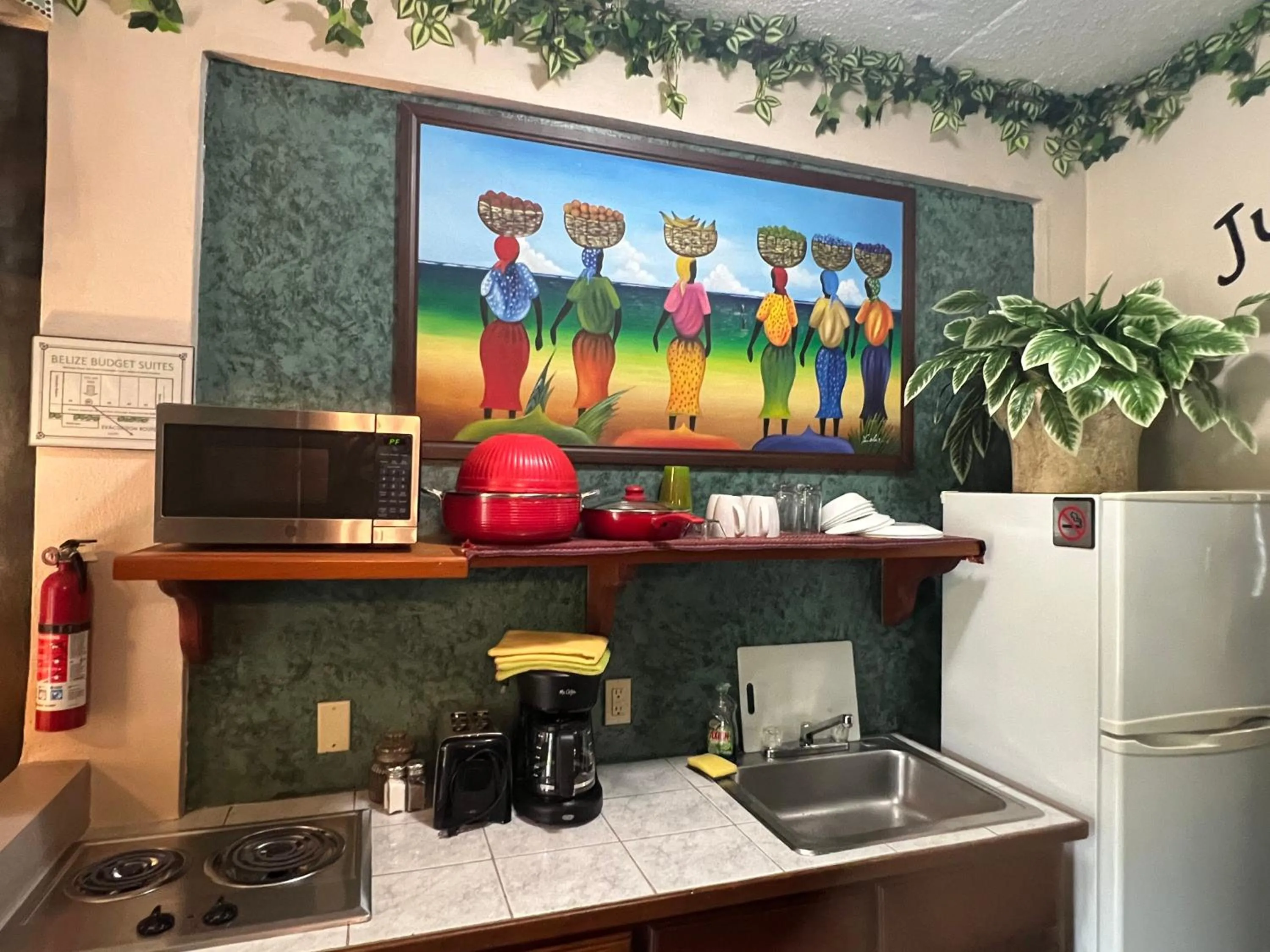 Kitchen or kitchenette in Belize Budget Suites