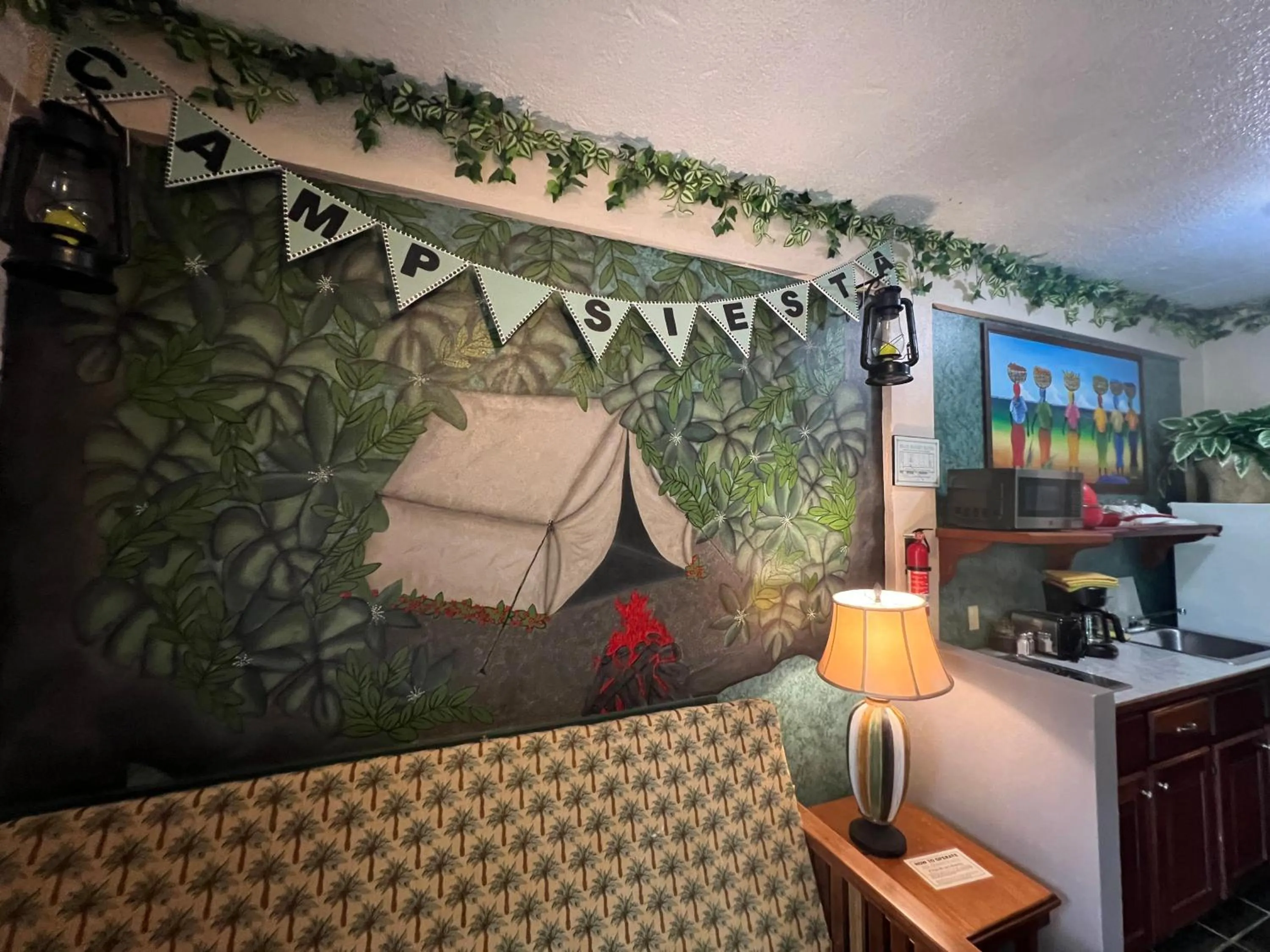 Living room in Belize Budget Suites