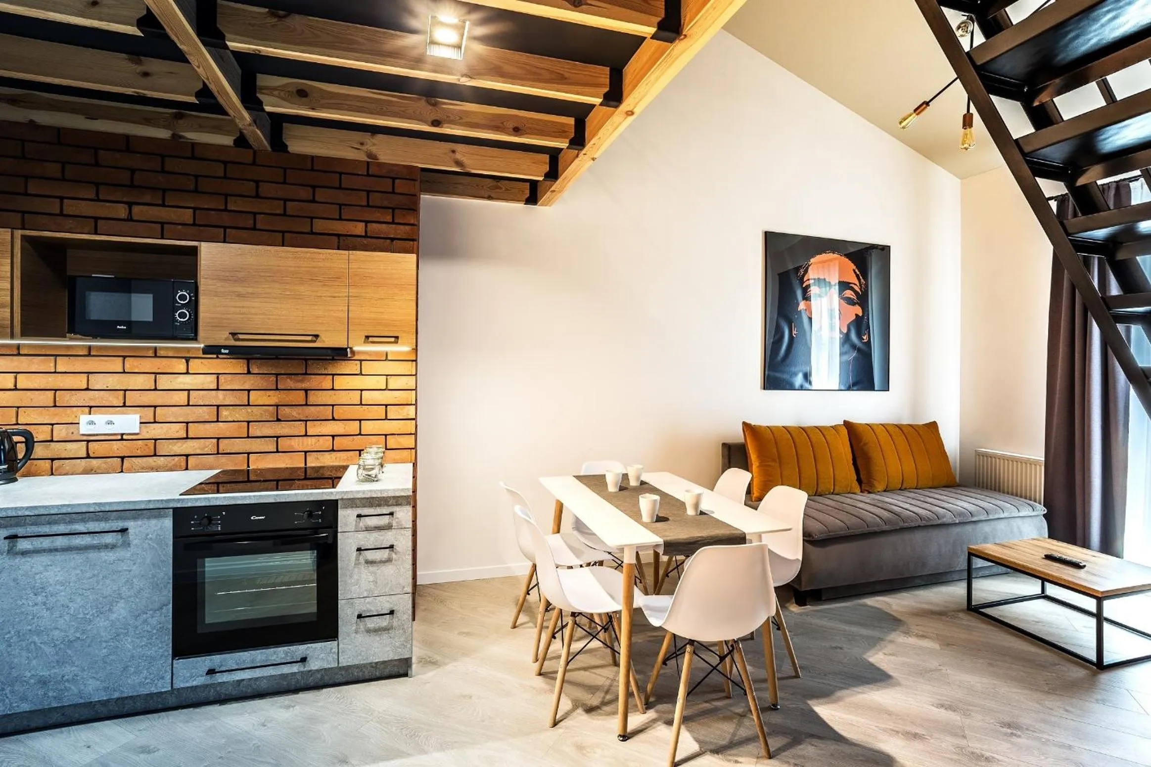 Kitchen or kitchenette in Apartamenty Nowa Kamienica Częstochowa Centrum Szymanowskiego 22A