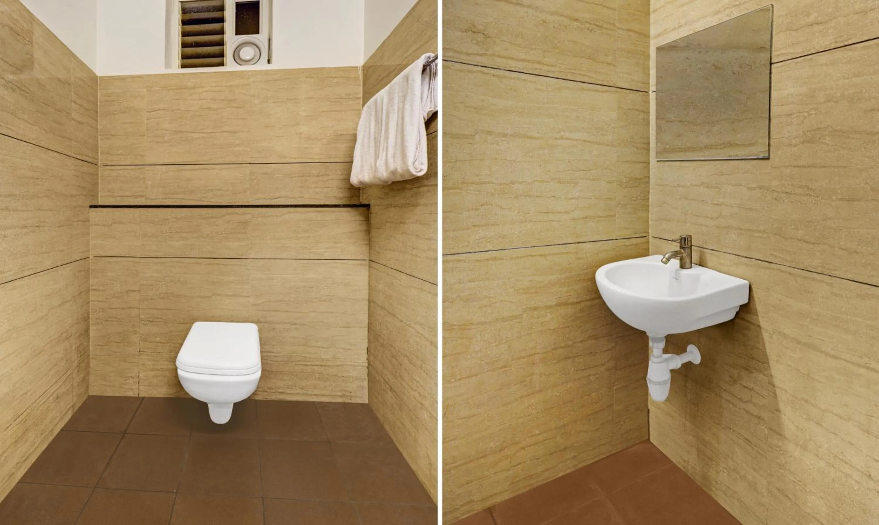 Bathroom in Itsy Hotels Harsha Comforts,600 Mts From Coffee Museum
